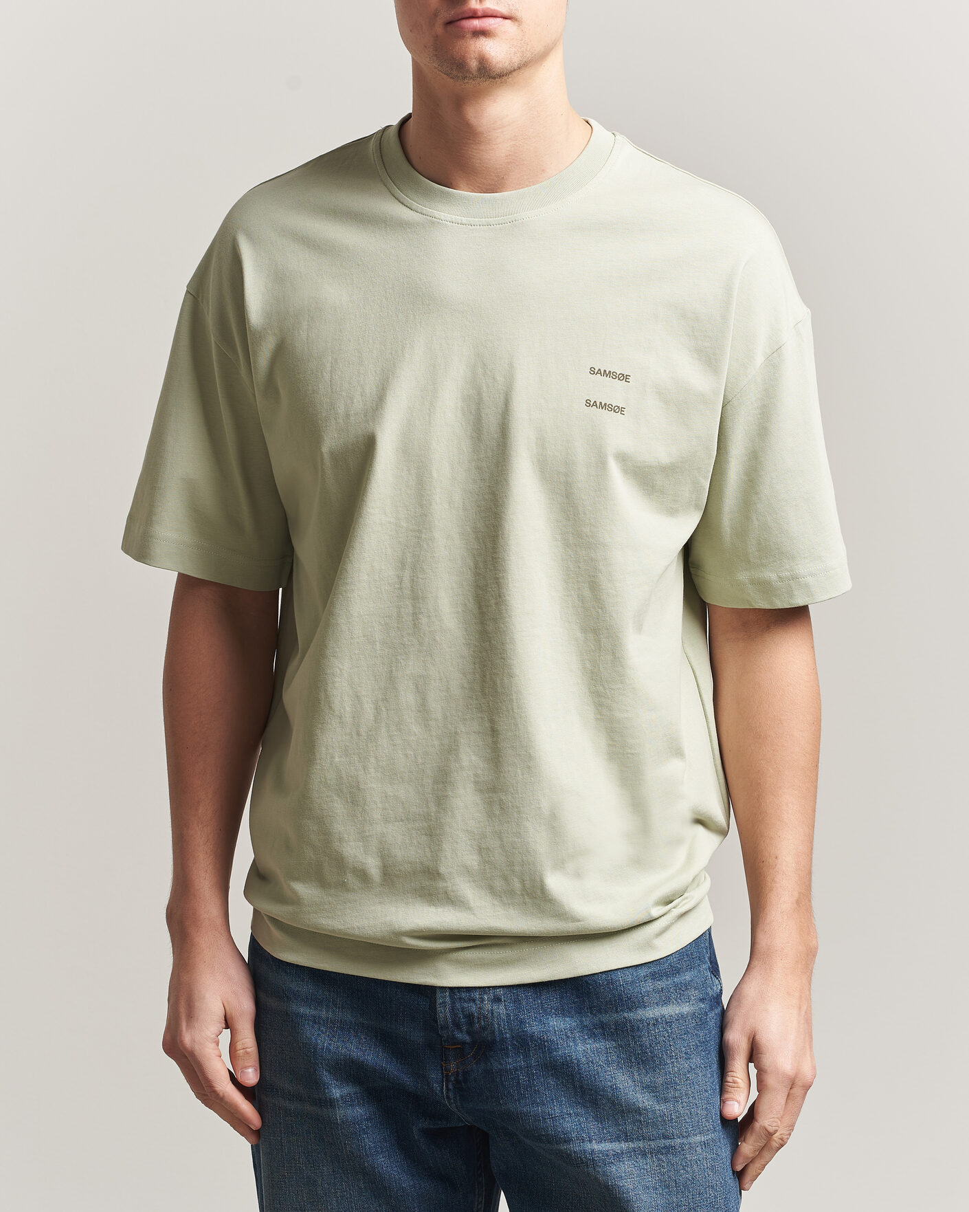 Mies | T-paidat | Samsøe Samsøe | Joel Organic Cotton T-Shirt Desert Sage
