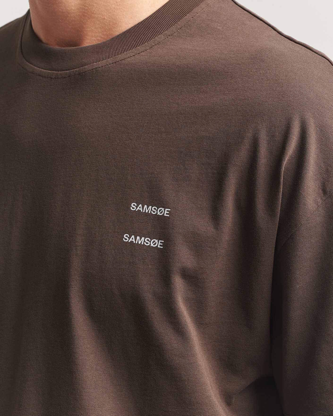 Mies | T-paidat | Samsøe Samsøe | Joel Organic Cotton T-Shirt Turkish Coffee