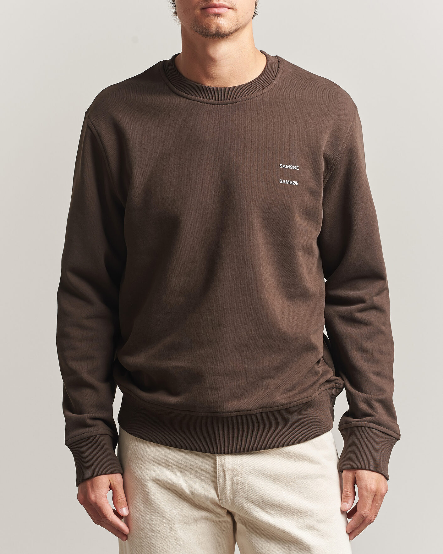 Mies | Puserot | Samsøe Samsøe | Joel Organic Cotton Sweatshirt Turkish Coffee