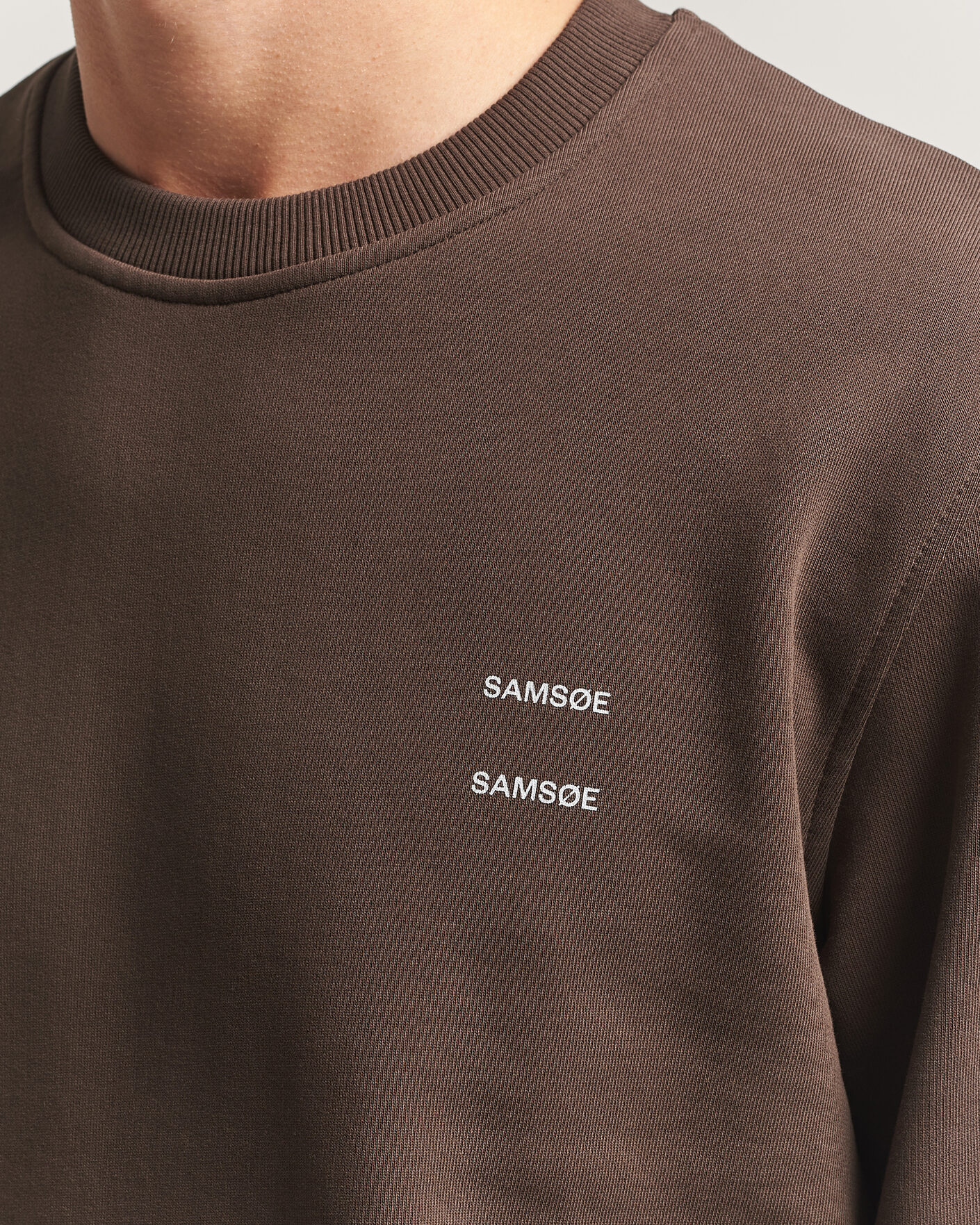 Mies | Puserot | Samsøe Samsøe | Joel Organic Cotton Sweatshirt Turkish Coffee