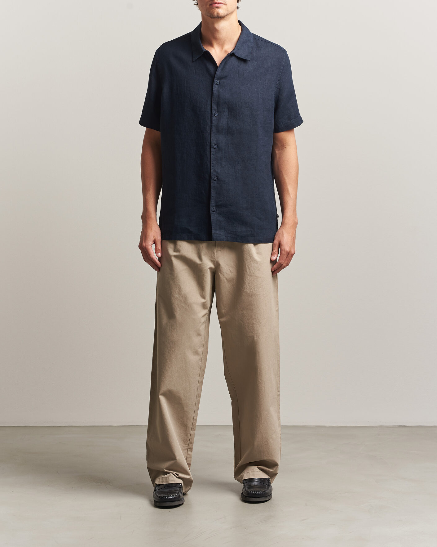 Mies | Housut | Samsøe Samsøe | Valentin Cotton/Linen Pleated Trousers Aluminum