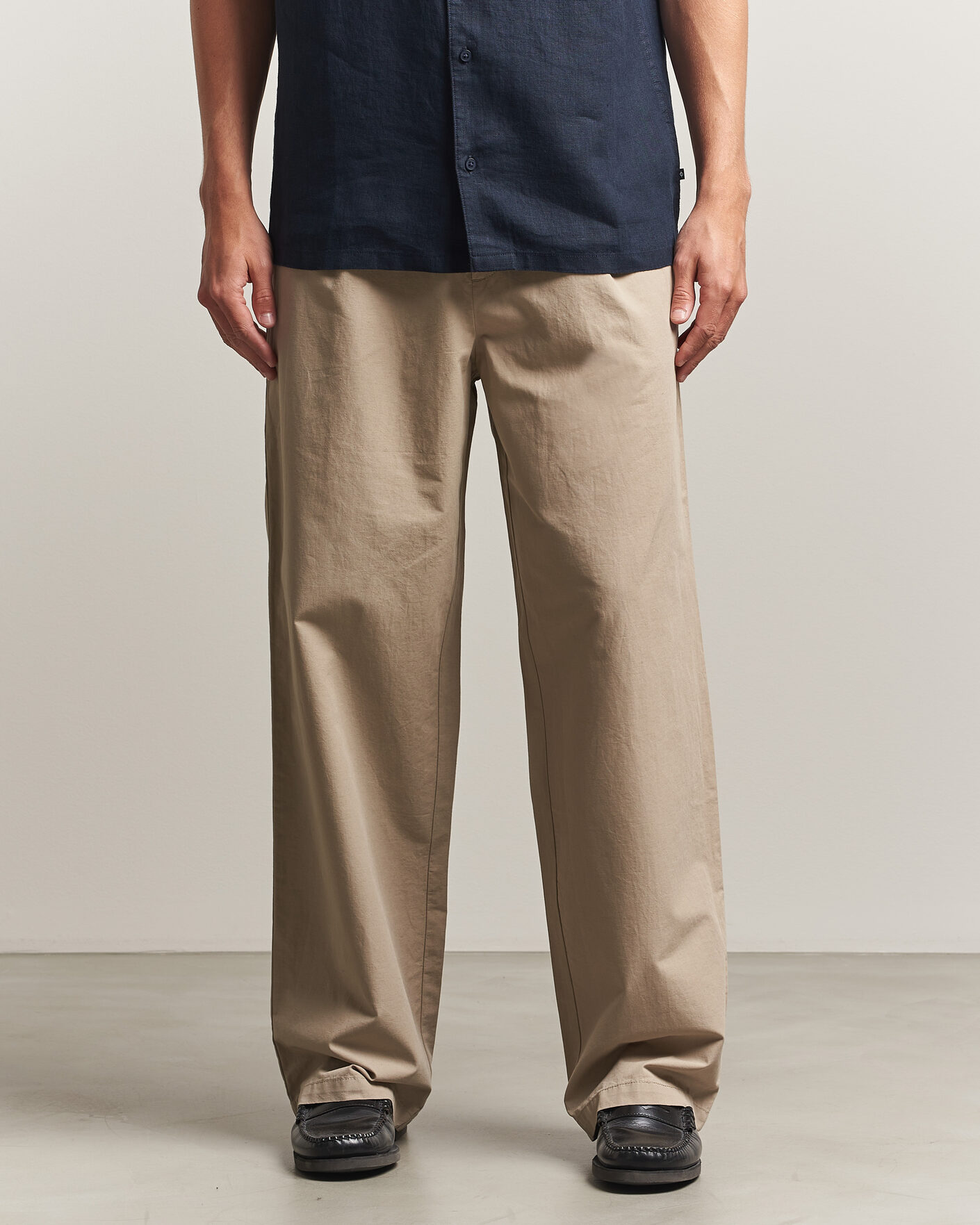 Mies | Housut | Samsøe Samsøe | Valentin Cotton/Linen Pleated Trousers Aluminum
