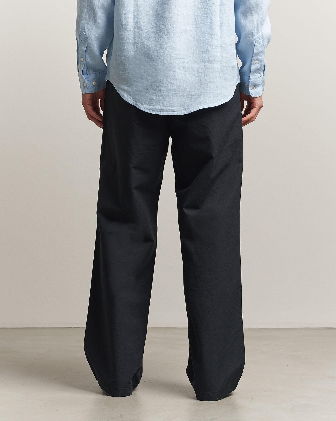 Mies | Housut | Samsøe Samsøe | Valentin Cotton/Linen Pleated Trousers Black