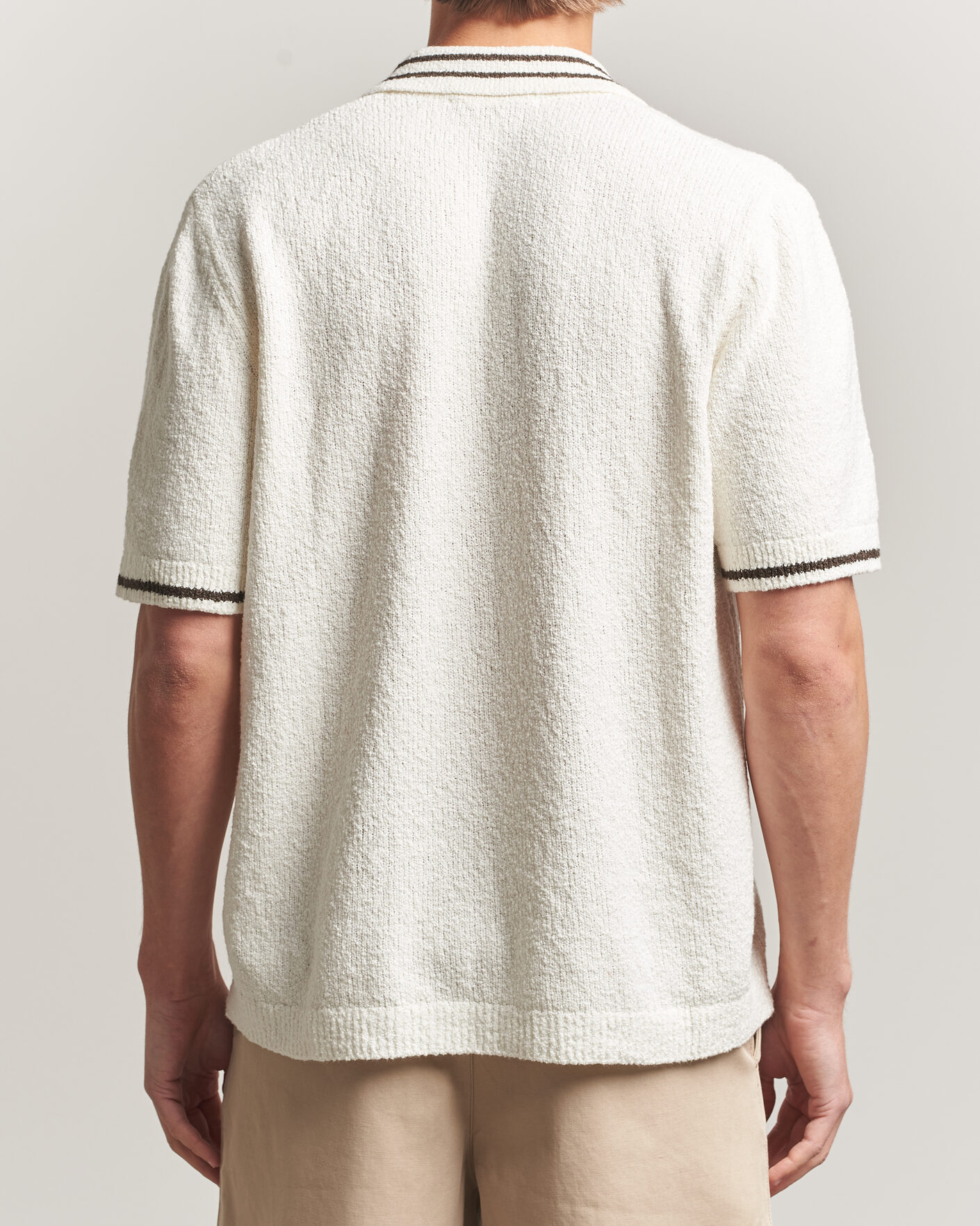 Mies | Kauluspaidat | Samsøe Samsøe | Pedro Knitted Short Sleeve Shirt Clear Cream