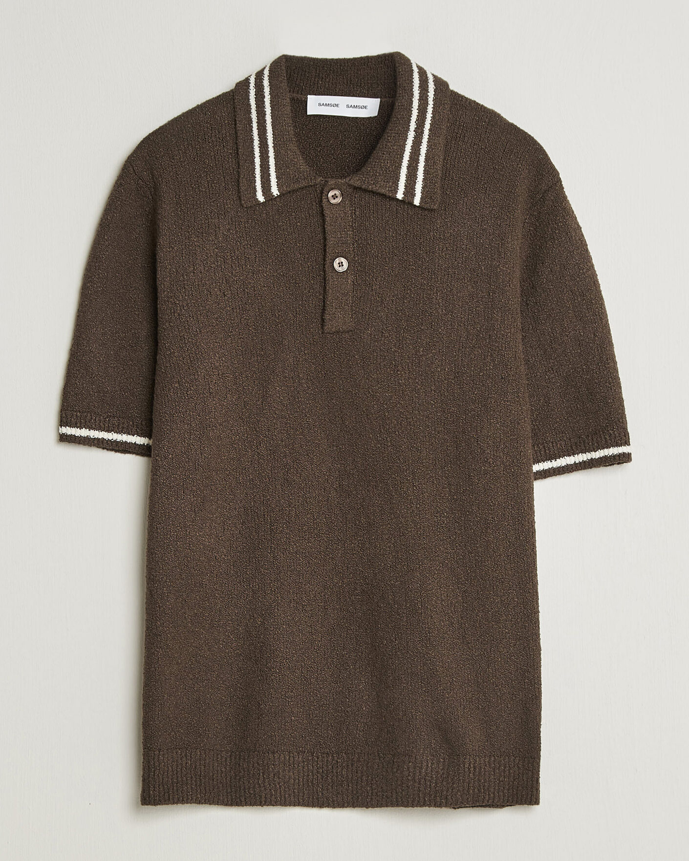 Mies | Pikeet | Samsøe Samsøe | Pedro Knitted Polo Turkish Coffee