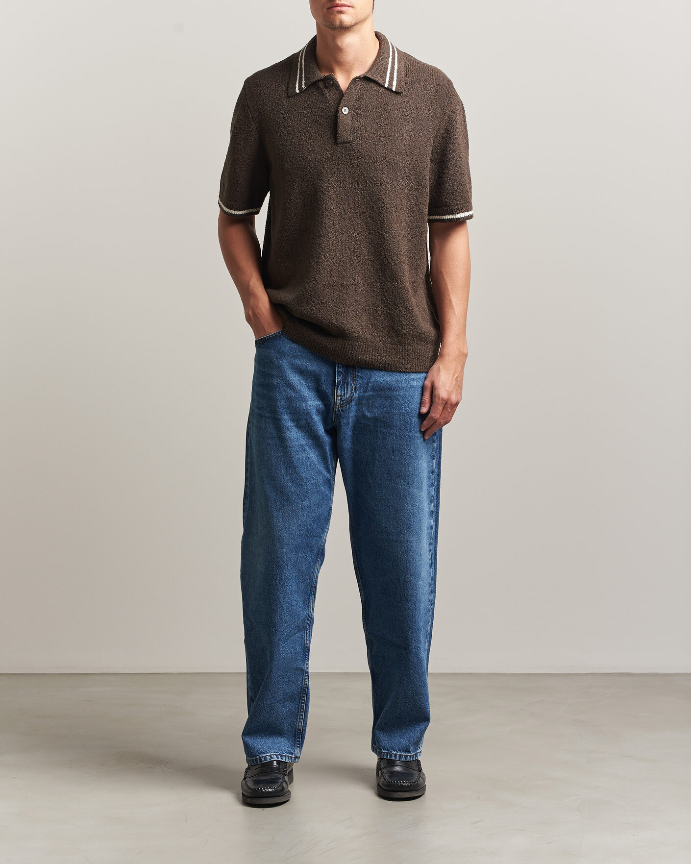 Mies | Pikeet | Samsøe Samsøe | Pedro Knitted Polo Turkish Coffee