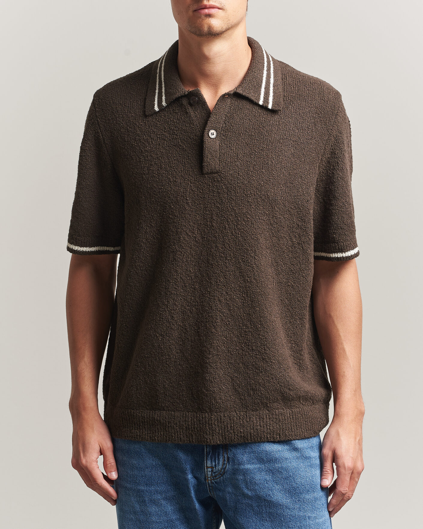 Mies | Pikeet | Samsøe Samsøe | Pedro Knitted Polo Turkish Coffee