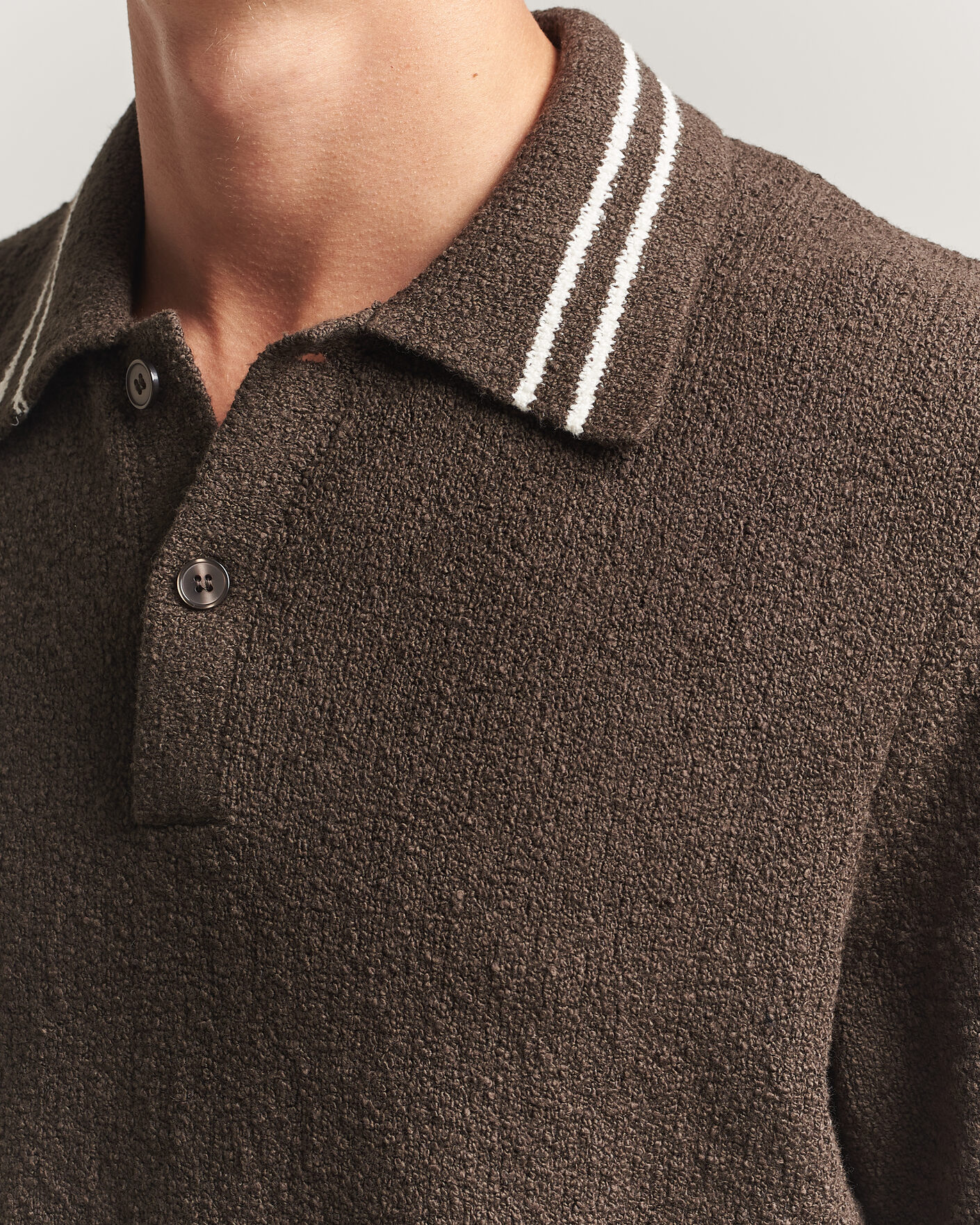 Mies | Pikeet | Samsøe Samsøe | Pedro Knitted Polo Turkish Coffee