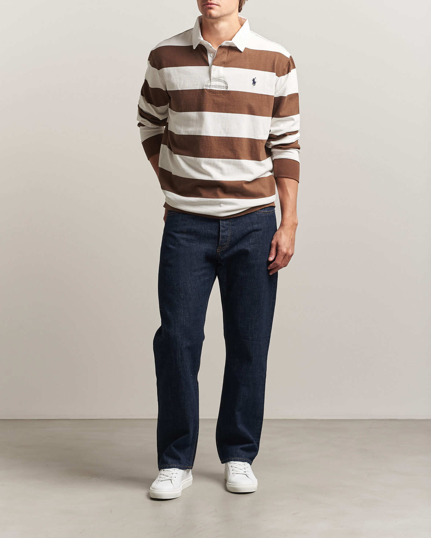 Mies | Puserot | Polo Ralph Lauren | Block Striped Rugby Pale Russet/Trophy Cream