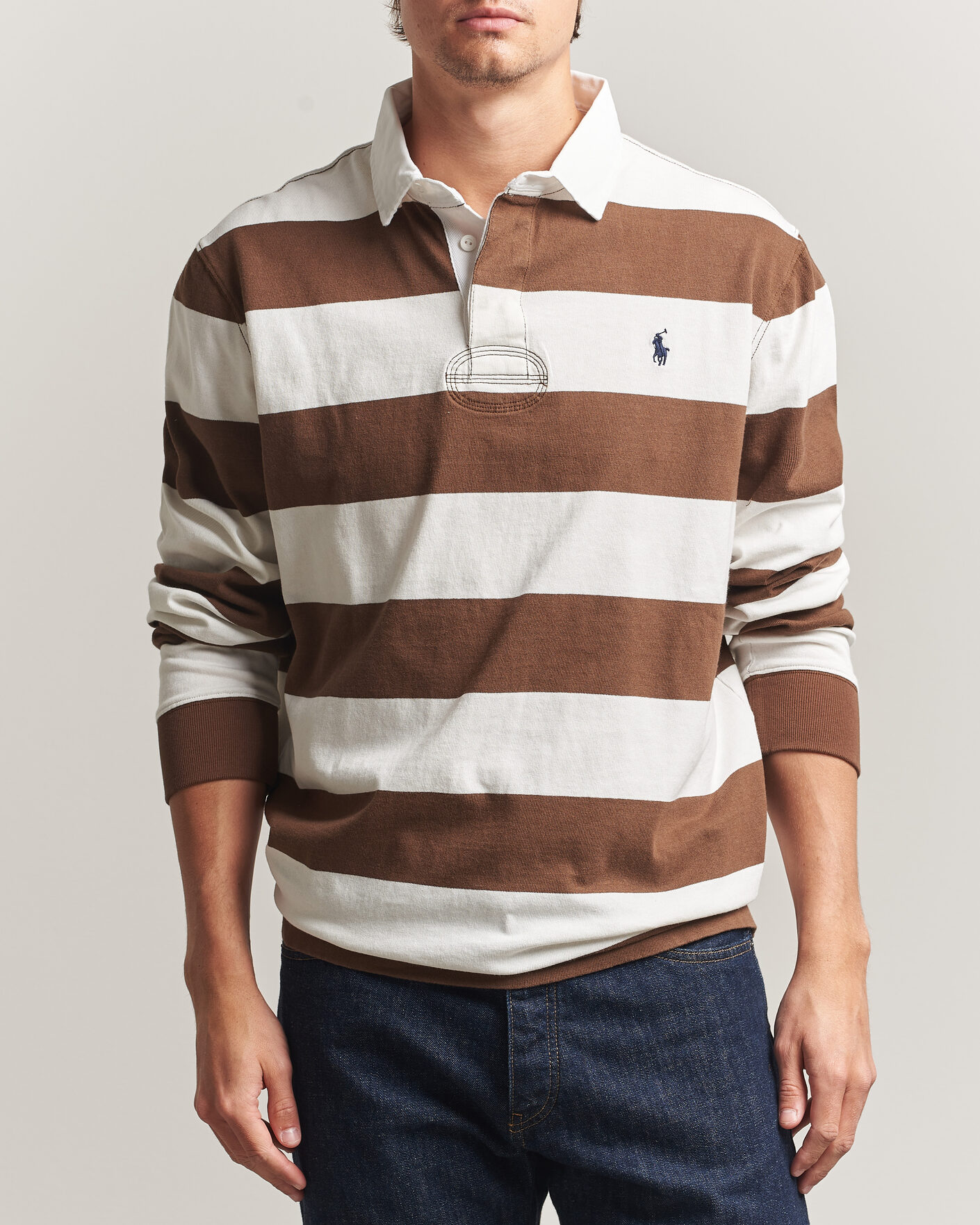 Mies | Puserot | Polo Ralph Lauren | Block Striped Rugby Pale Russet/Trophy Cream