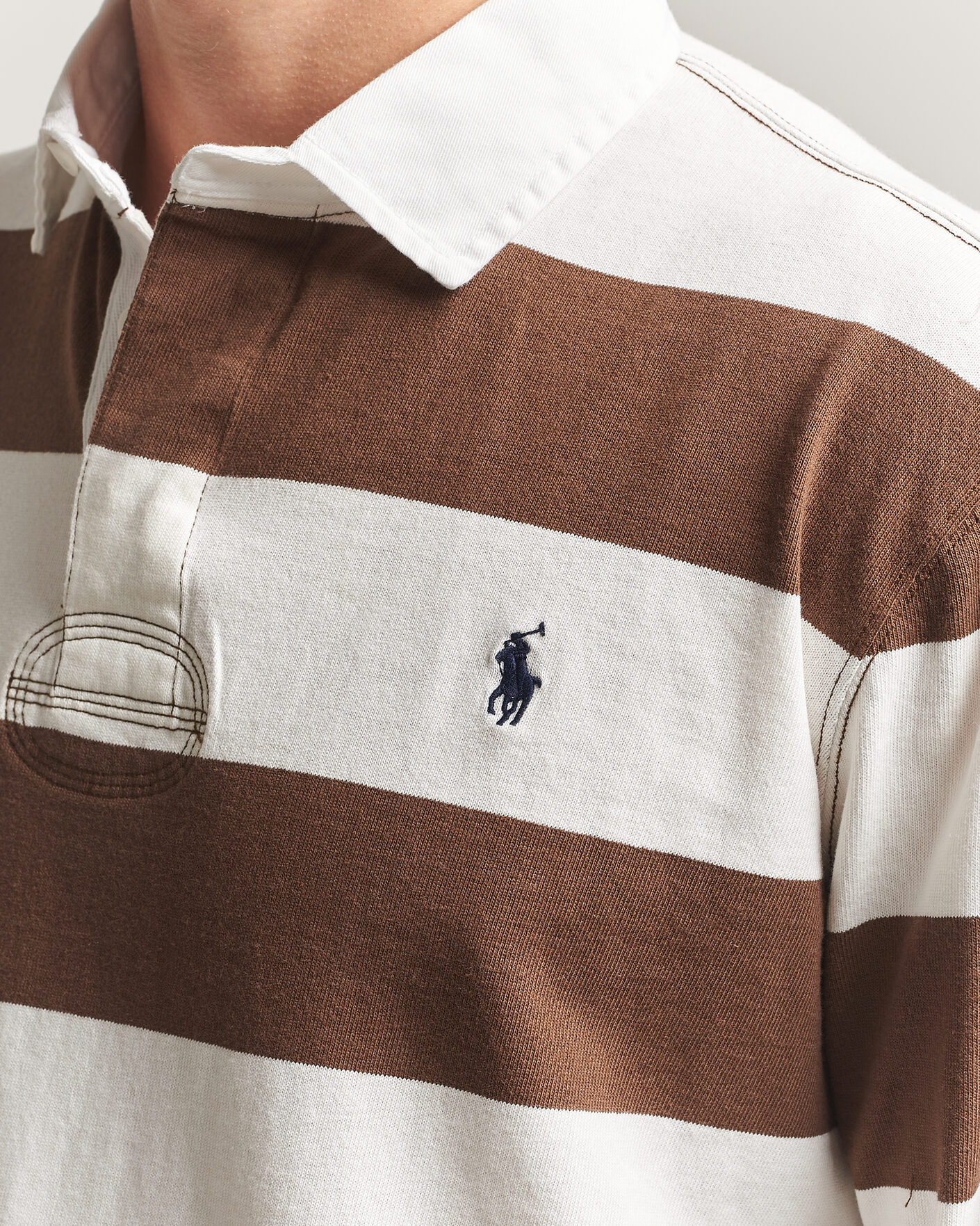 Mies | Puserot | Polo Ralph Lauren | Block Striped Rugby Pale Russet/Trophy Cream