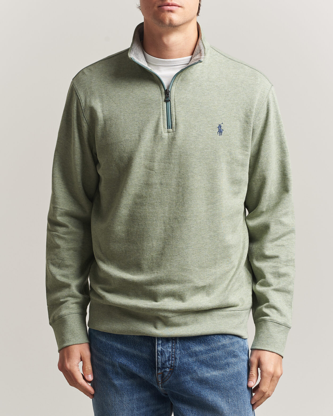 Mies | Puserot | Polo Ralph Lauren | Double Knit Half Zip Greenery Heather