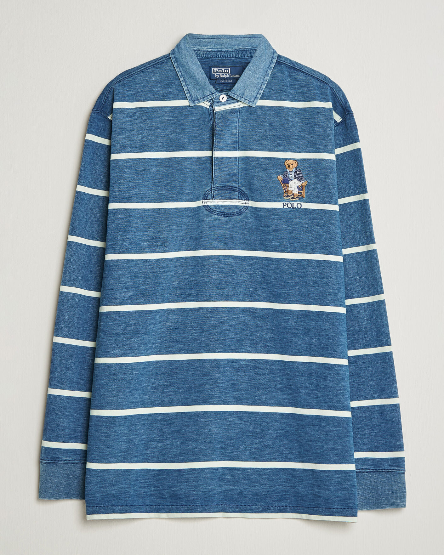 Mies | Puserot | Polo Ralph Lauren | Striped Indigo Rugby Newport Bear
