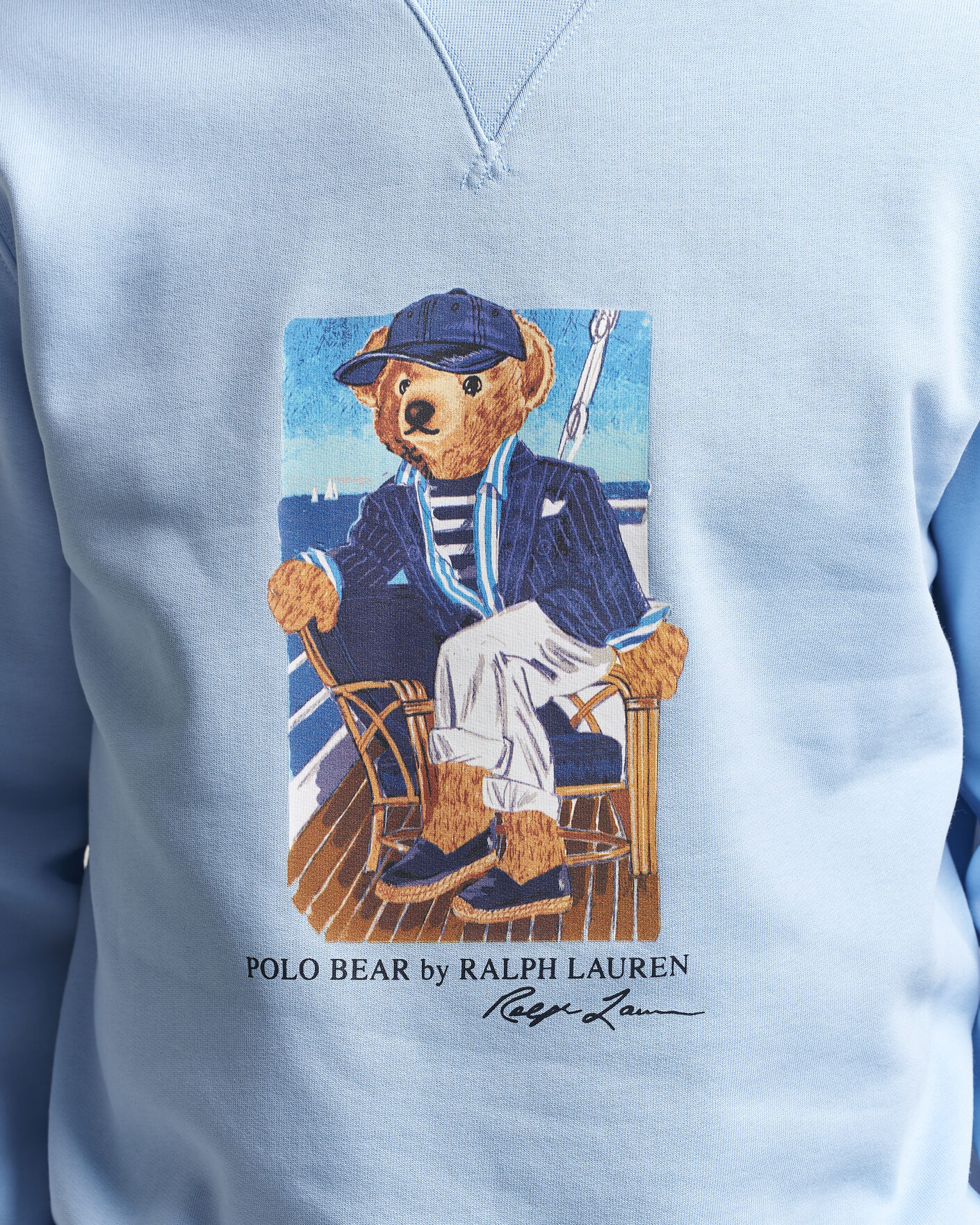 Mies | Puserot | Polo Ralph Lauren | Newport Bear Sweatshirt Office Blue