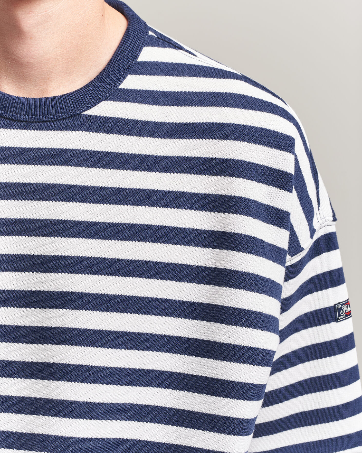 Mies | T-paidat | Polo Ralph Lauren | Striped Short Sleeve Sweater Newport Navy/White