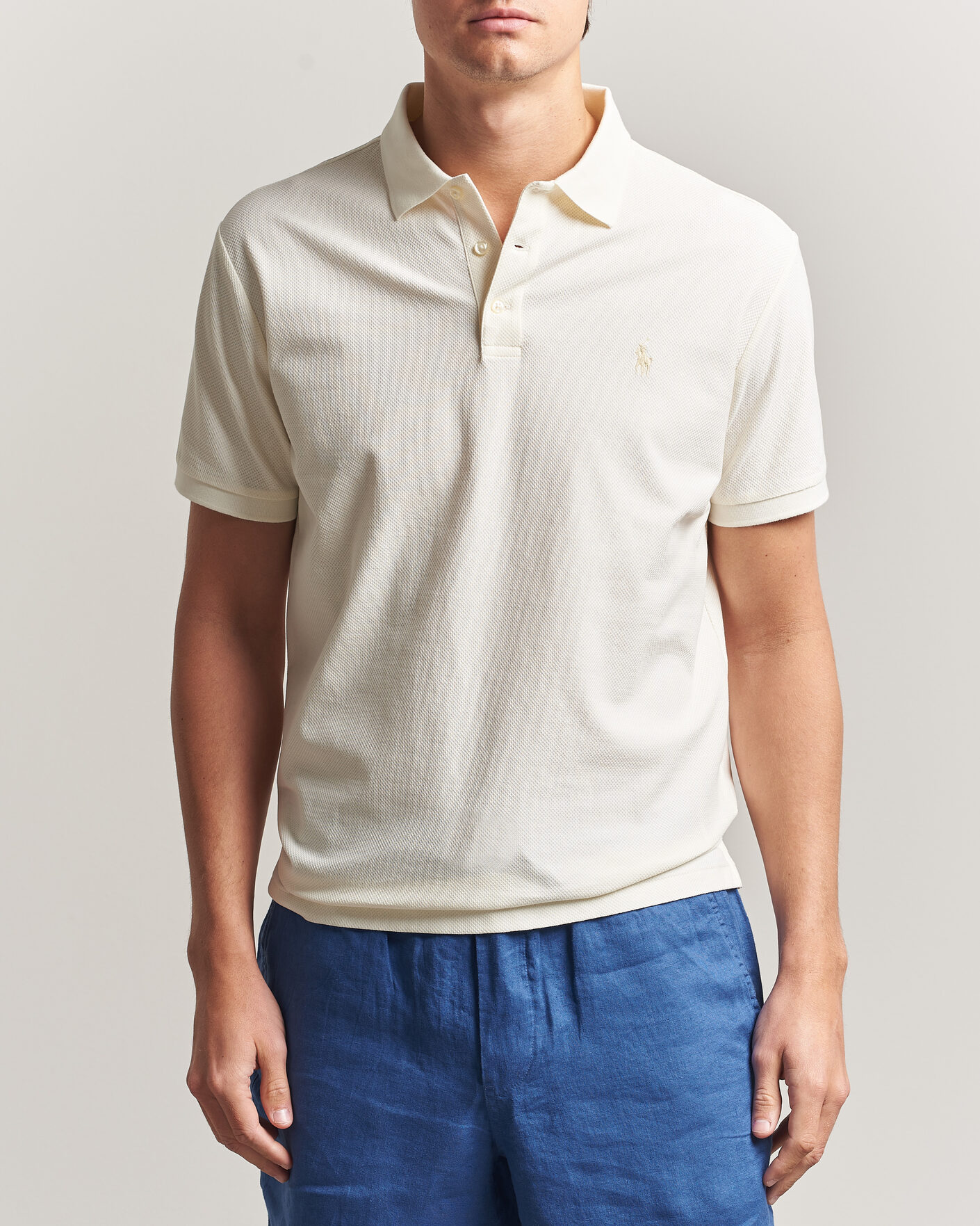 Mies | Pikeet | Polo Ralph Lauren | Honeycomb Texture Polo Pale Cream