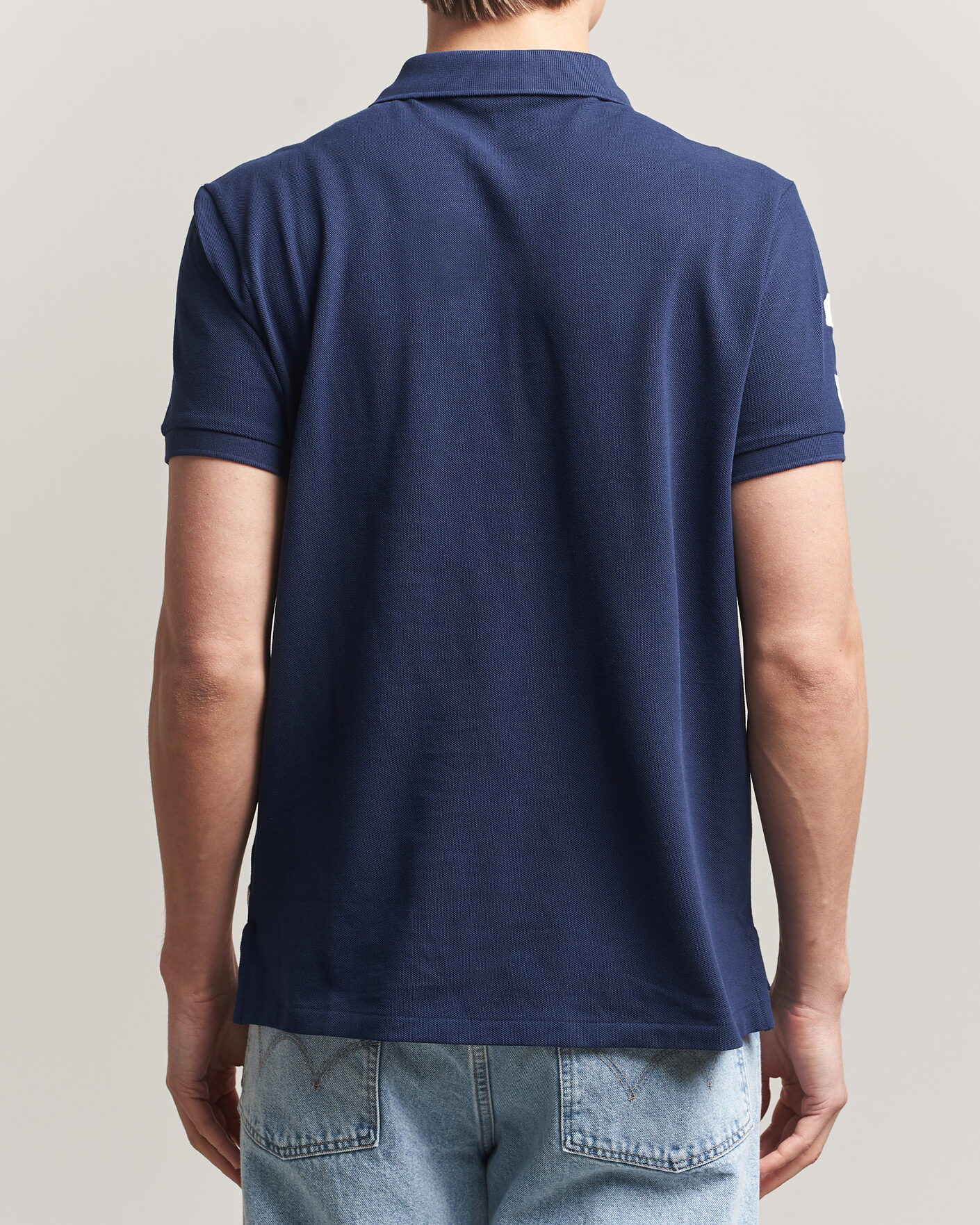 Mies | Pikeet | Polo Ralph Lauren | Custom Slim Diagonal Stipe Polo Newport Navy/Nevis