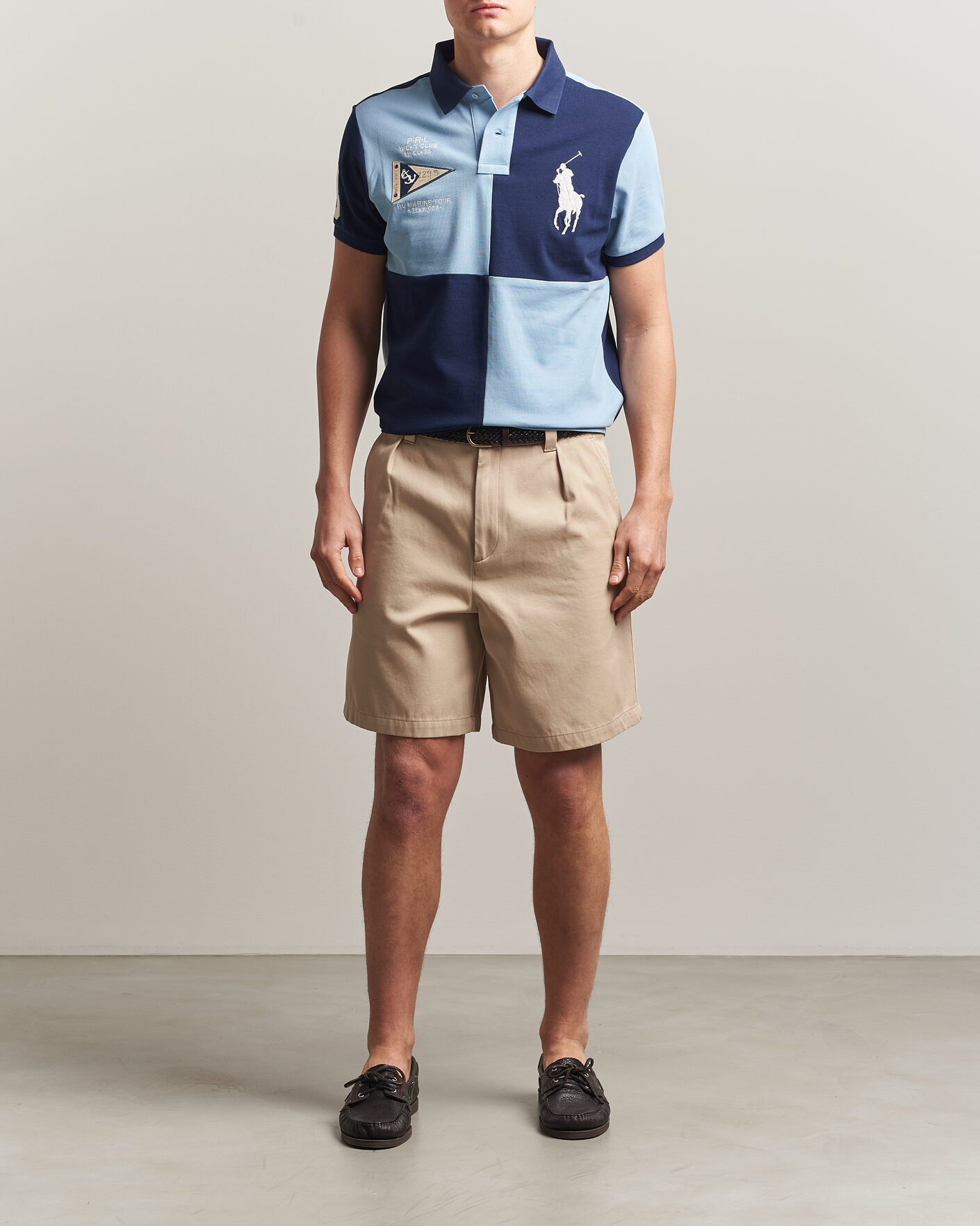 Mies | Pikeet | Polo Ralph Lauren | Custom Slim Rugby Block Polo NPT Navy/Powder Blue