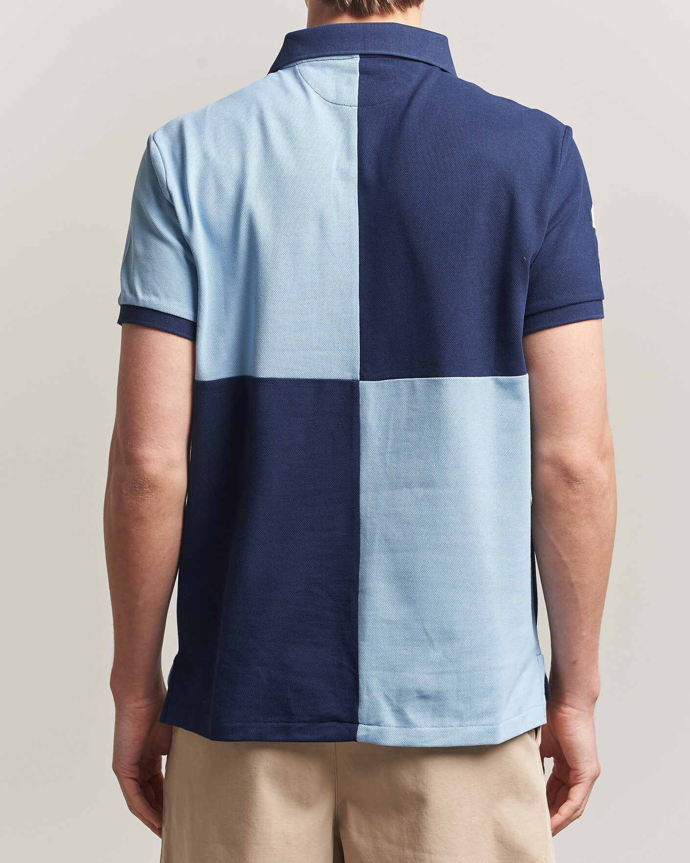 Mies | Pikeet | Polo Ralph Lauren | Custom Slim Rugby Block Polo NPT Navy/Powder Blue