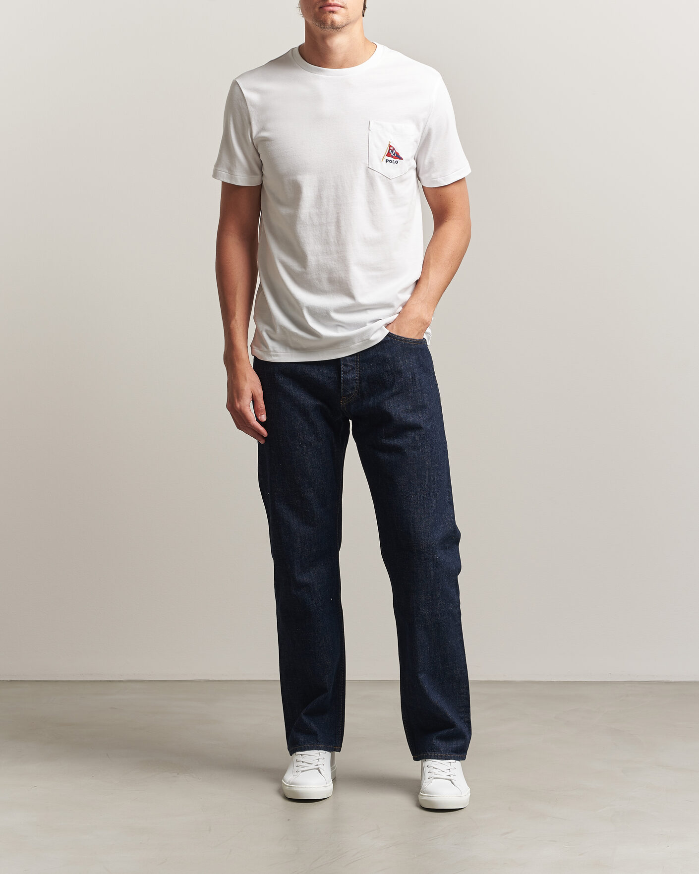 Mies | T-paidat | Polo Ralph Lauren | Backprint Pocket Tee Newport Bear/White