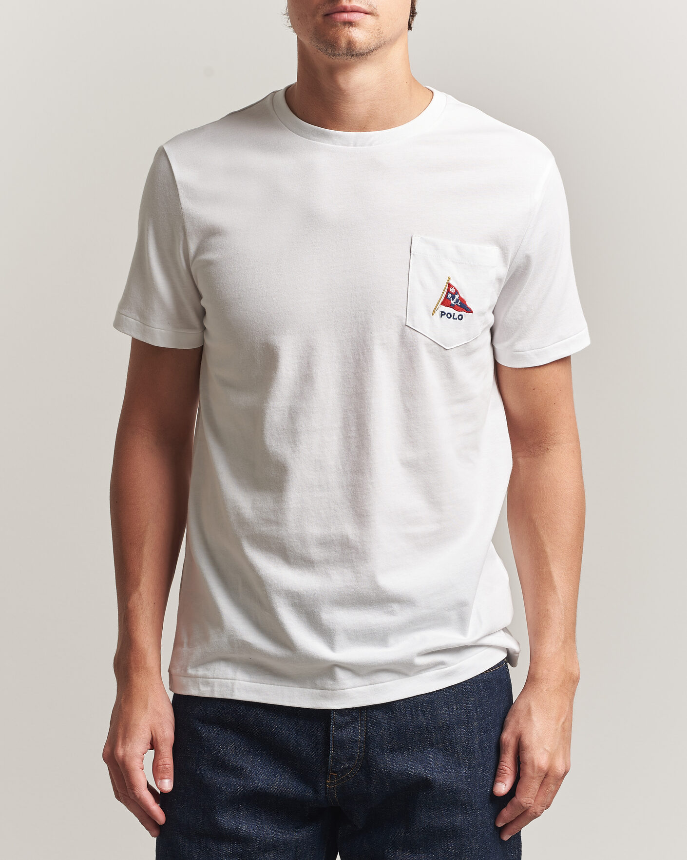 Mies | T-paidat | Polo Ralph Lauren | Backprint Pocket Tee Newport Bear/White