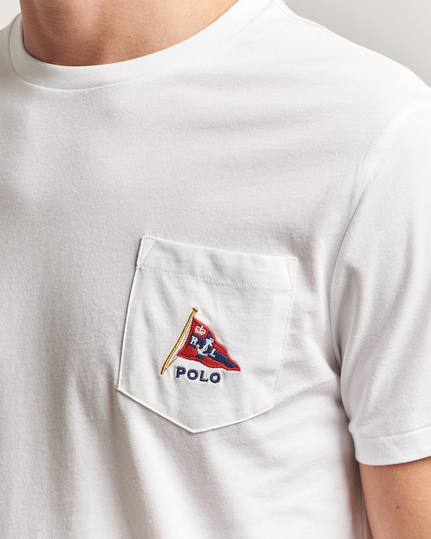 Mies | T-paidat | Polo Ralph Lauren | Backprint Pocket Tee Newport Bear/White