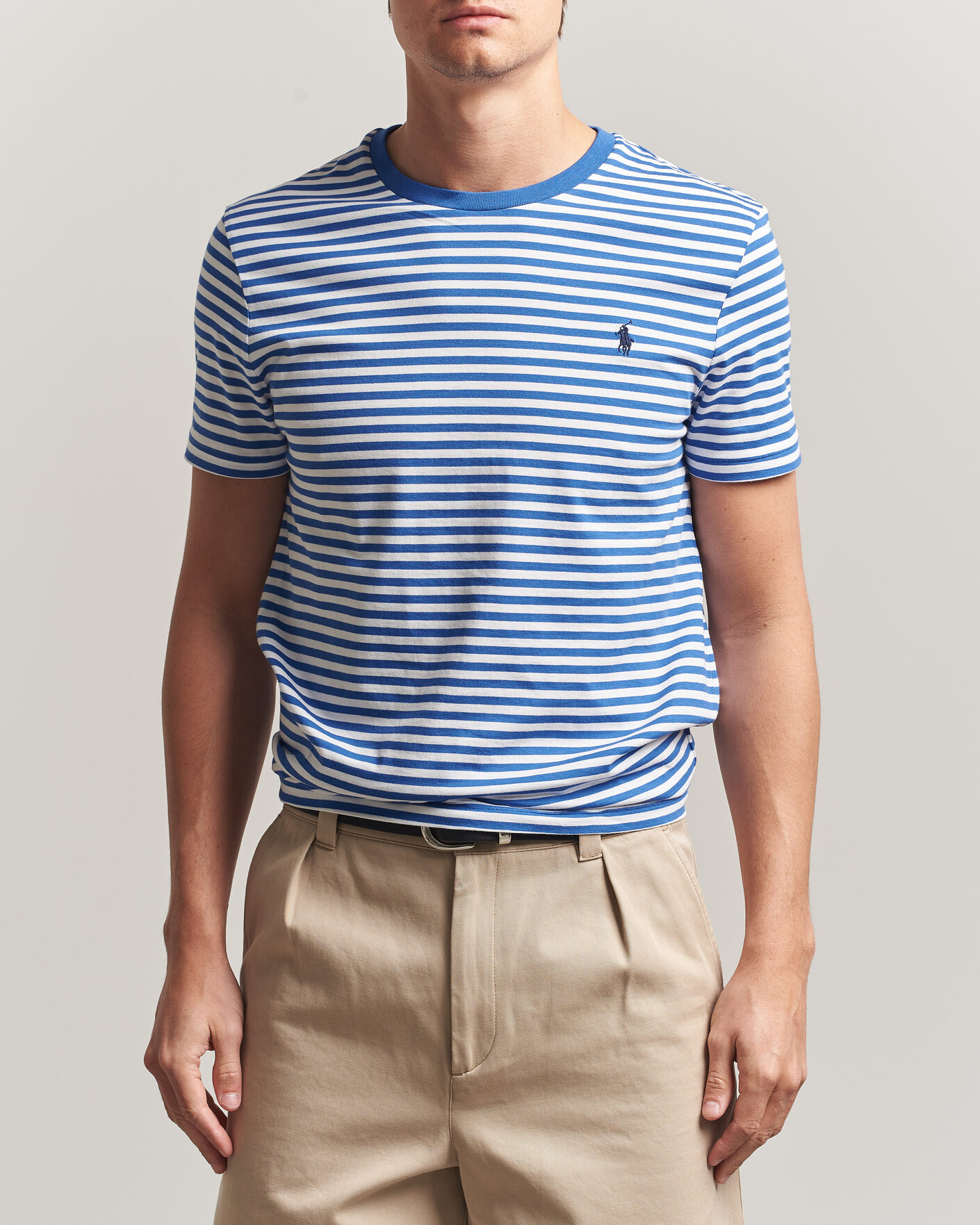 Mies | T-paidat | Polo Ralph Lauren | Crew Neck Striped T-shirt New Iris Blue/White