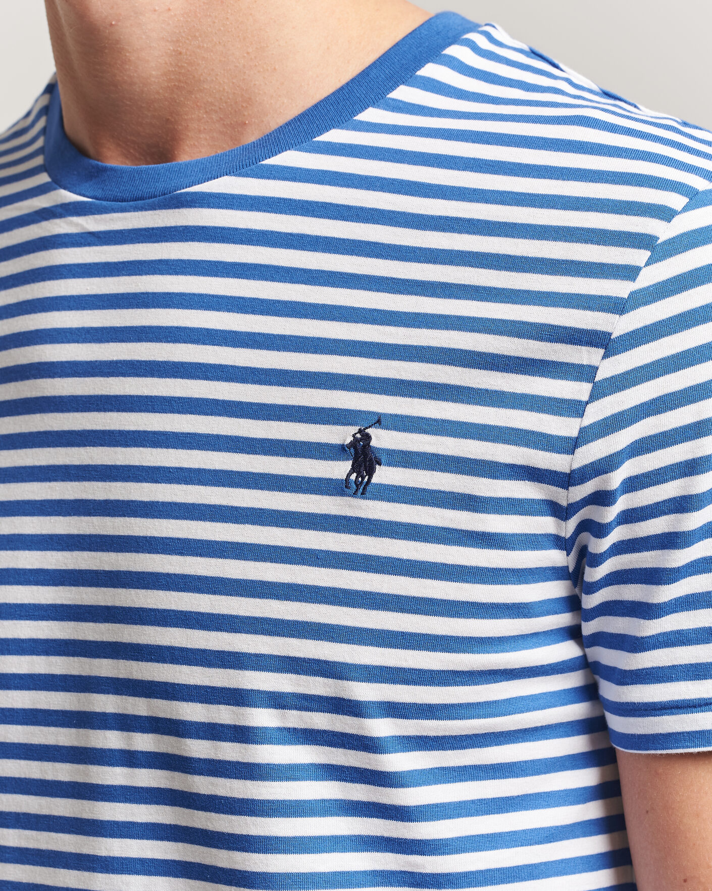 Mies | T-paidat | Polo Ralph Lauren | Crew Neck Striped T-shirt New Iris Blue/White