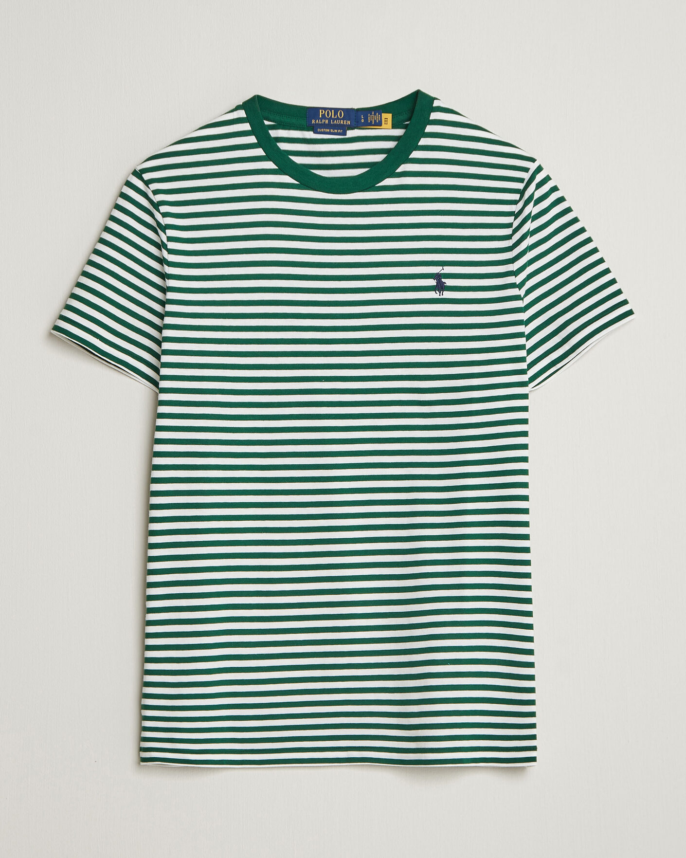 Mies | T-paidat | Polo Ralph Lauren | Crew Neck Striped T-shirt New Forest/White