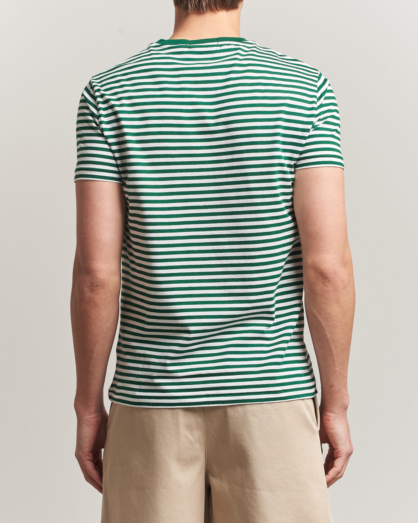 Mies | T-paidat | Polo Ralph Lauren | Crew Neck Striped T-shirt New Forest/White