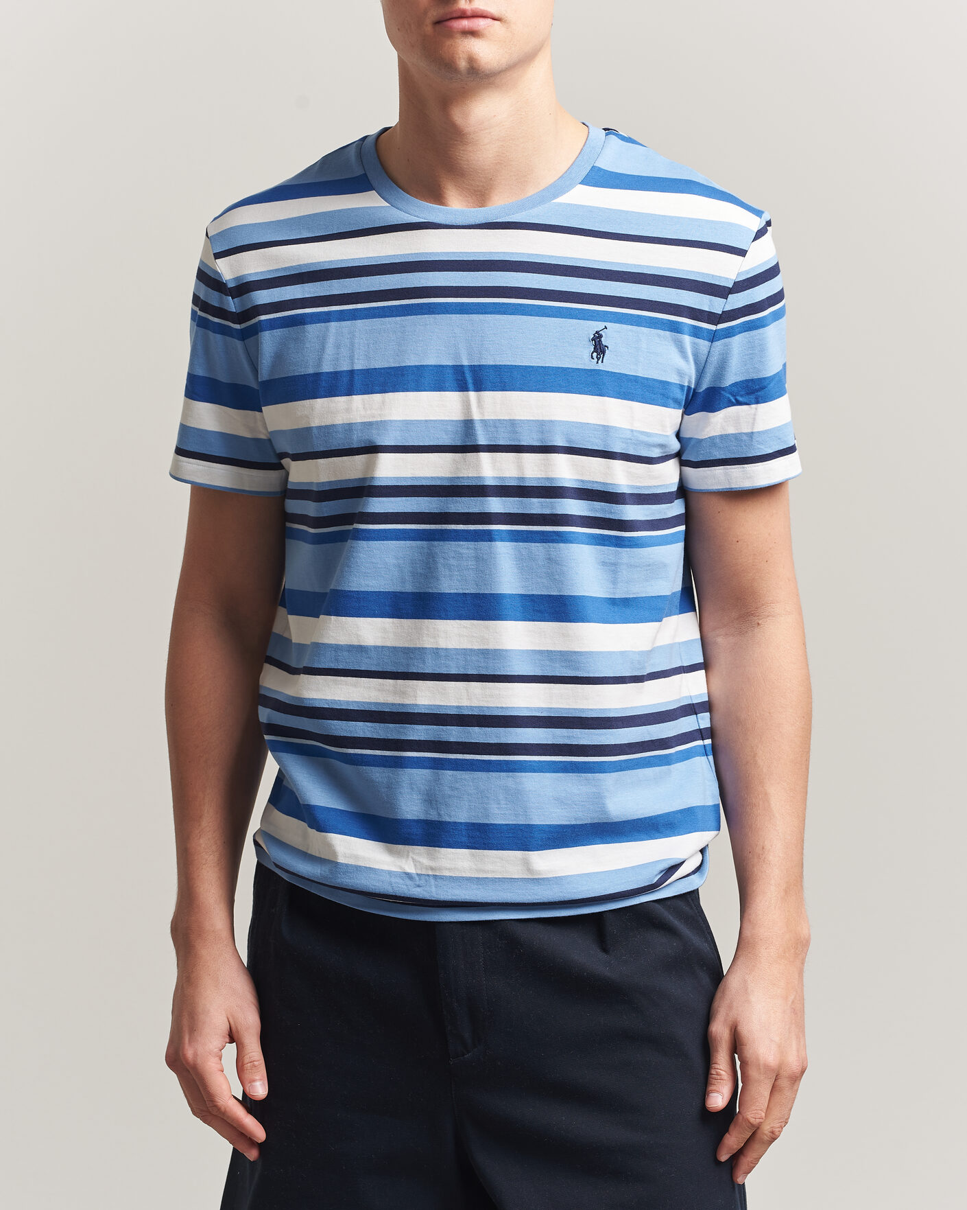 Mies | T-paidat | Polo Ralph Lauren | Crew Neck Striped T-shirt Bristol Blue Multi