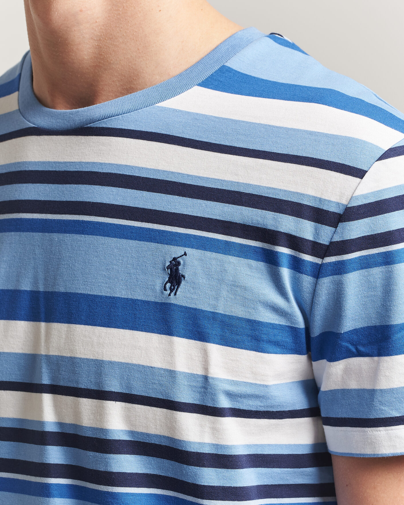 Mies | T-paidat | Polo Ralph Lauren | Crew Neck Striped T-shirt Bristol Blue Multi