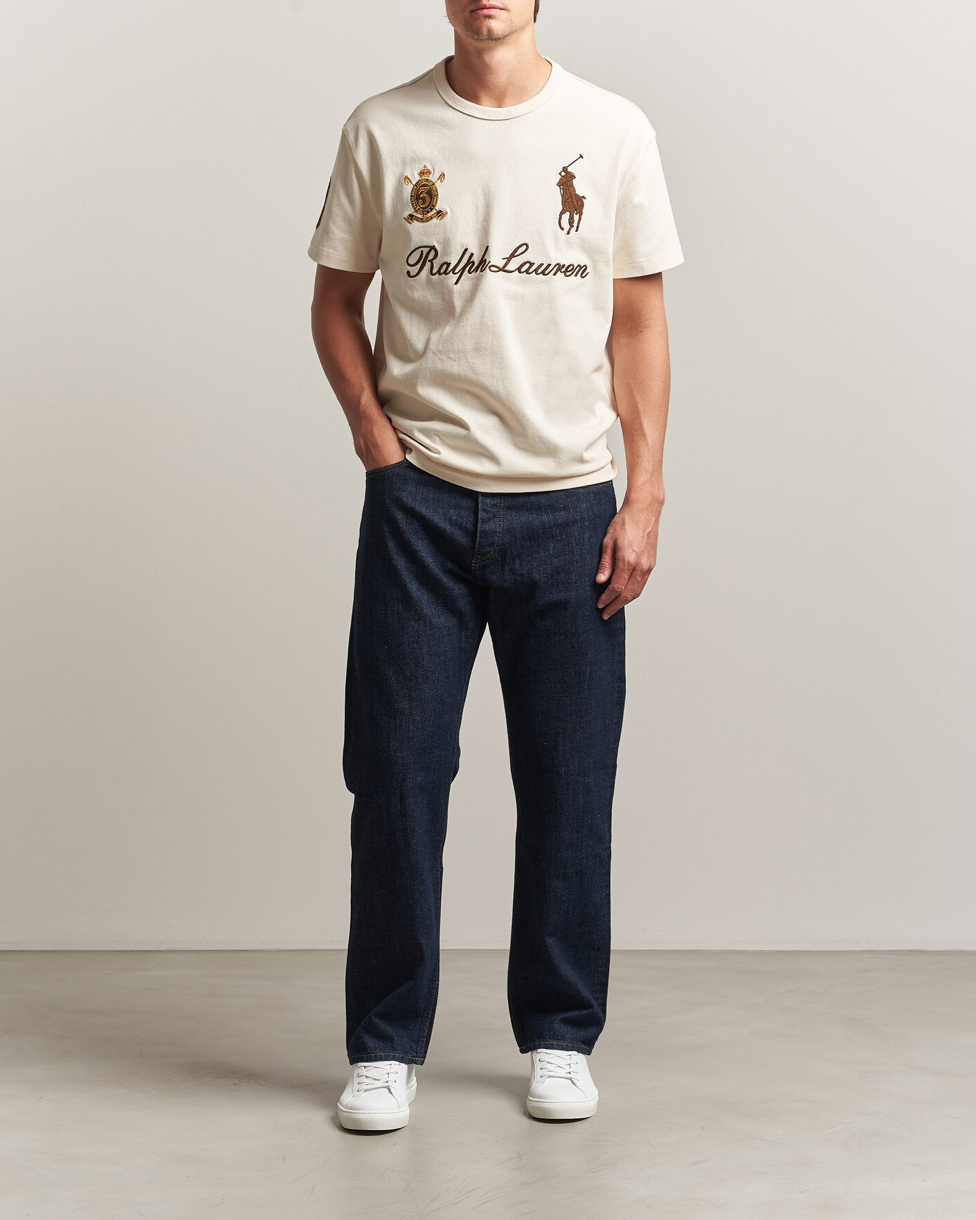 Mies | T-paidat | Polo Ralph Lauren | Classic Fit Team T-shirt Guide Cream
