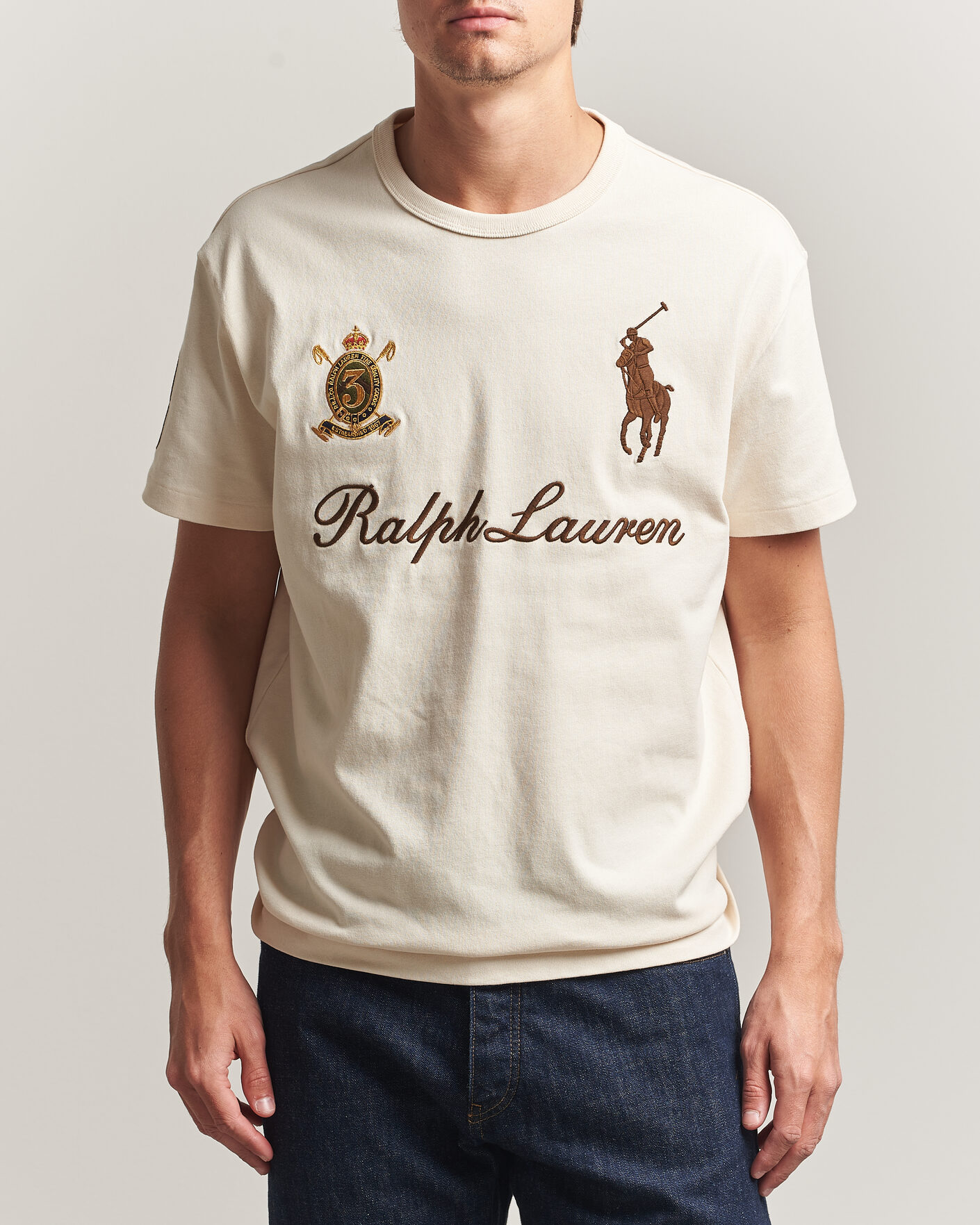 Mies | T-paidat | Polo Ralph Lauren | Classic Fit Team T-shirt Guide Cream