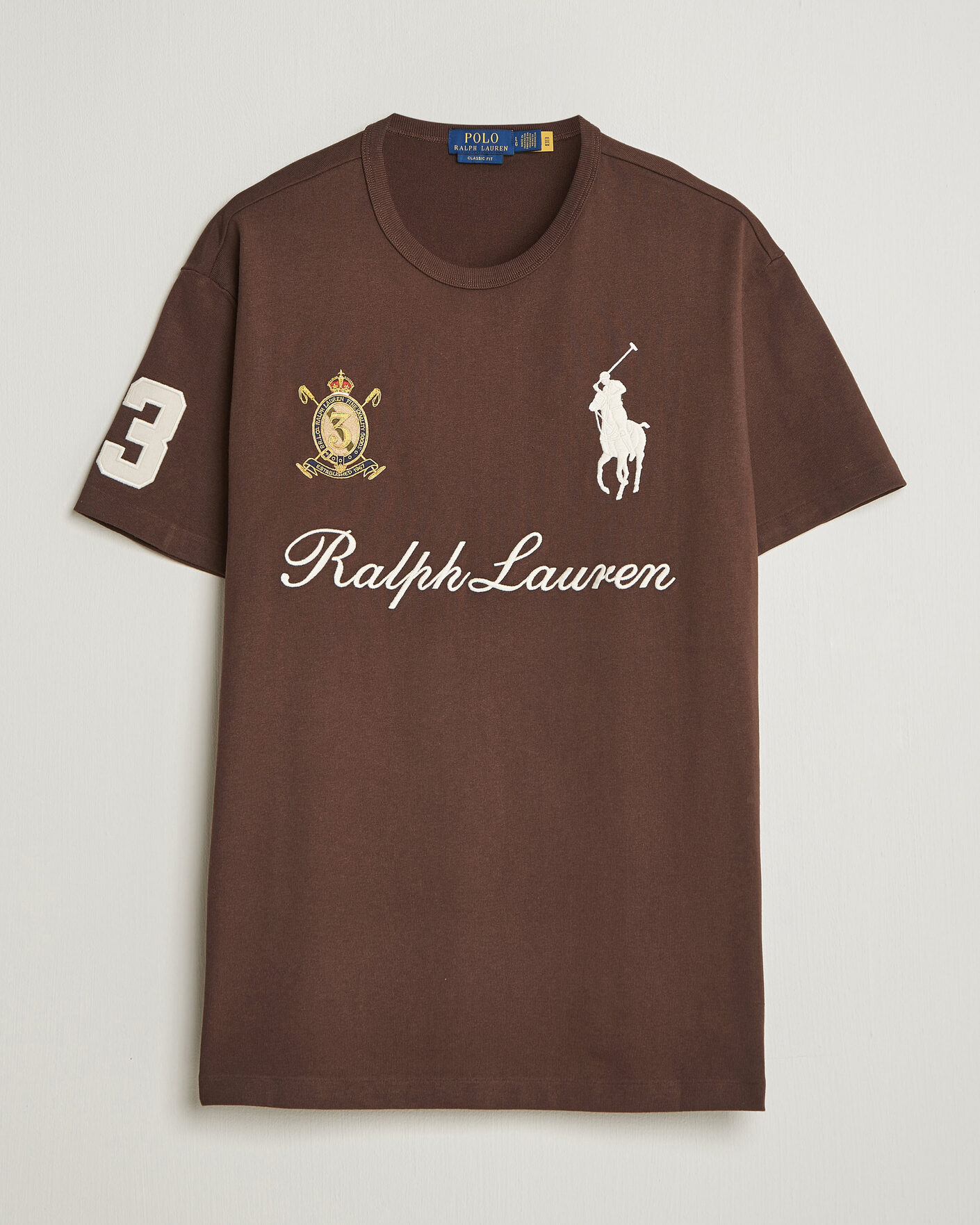 Mies | T-paidat | Polo Ralph Lauren | Classic Fit Team T-shirt Nutmeg Brown