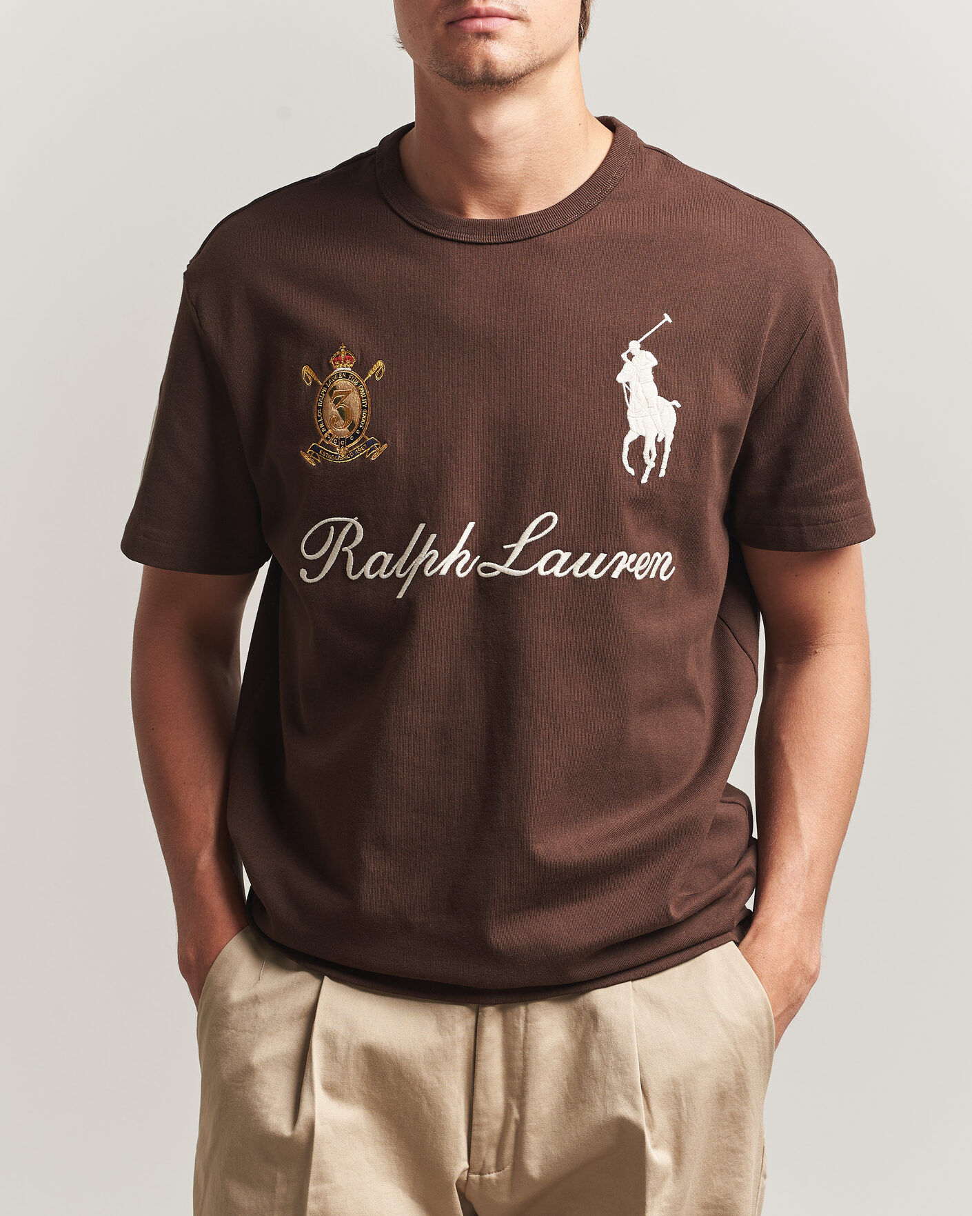 Mies | T-paidat | Polo Ralph Lauren | Classic Fit Team T-shirt Nutmeg Brown