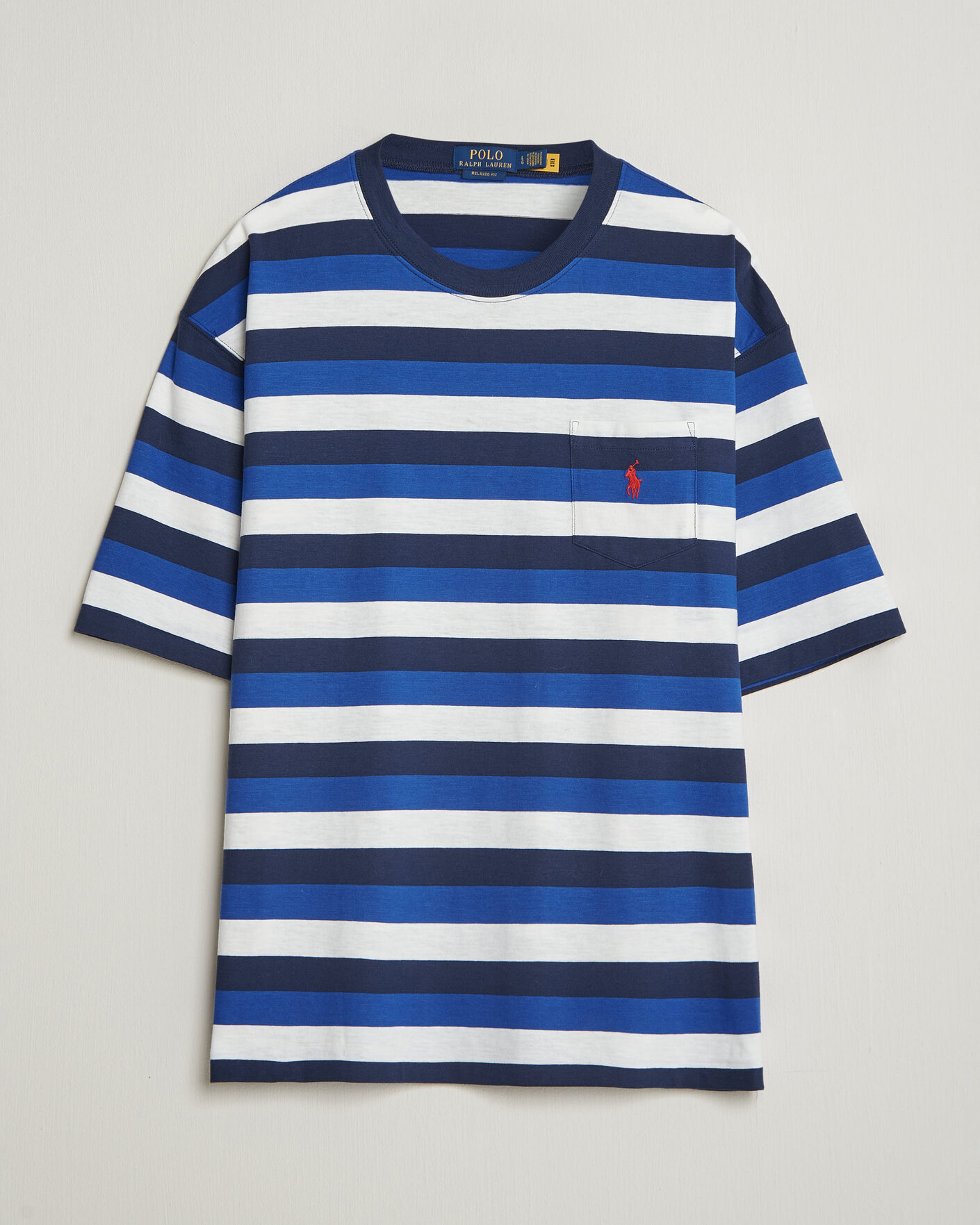 Mies | T-paidat | Polo Ralph Lauren | Striped Pocket Tee Newport Navy Multi