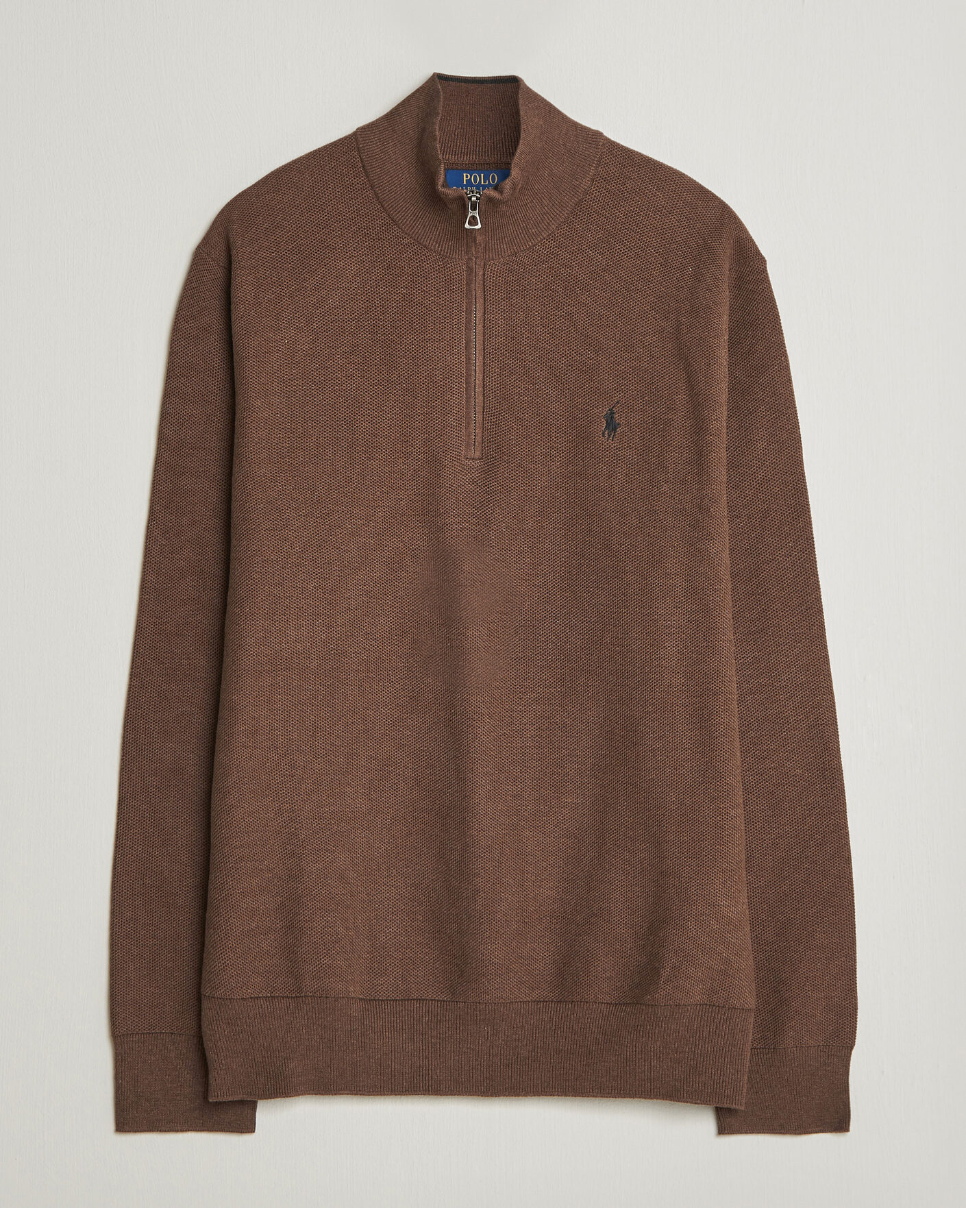 Mies | Puserot | Polo Ralph Lauren | Textued Half-Zip Nutmeg Brown Heather