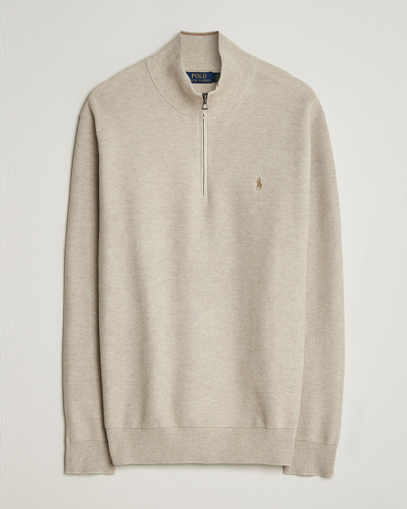 Mies | Puserot | Polo Ralph Lauren | Textued Half-Zip Light Walnut Brown Heather
