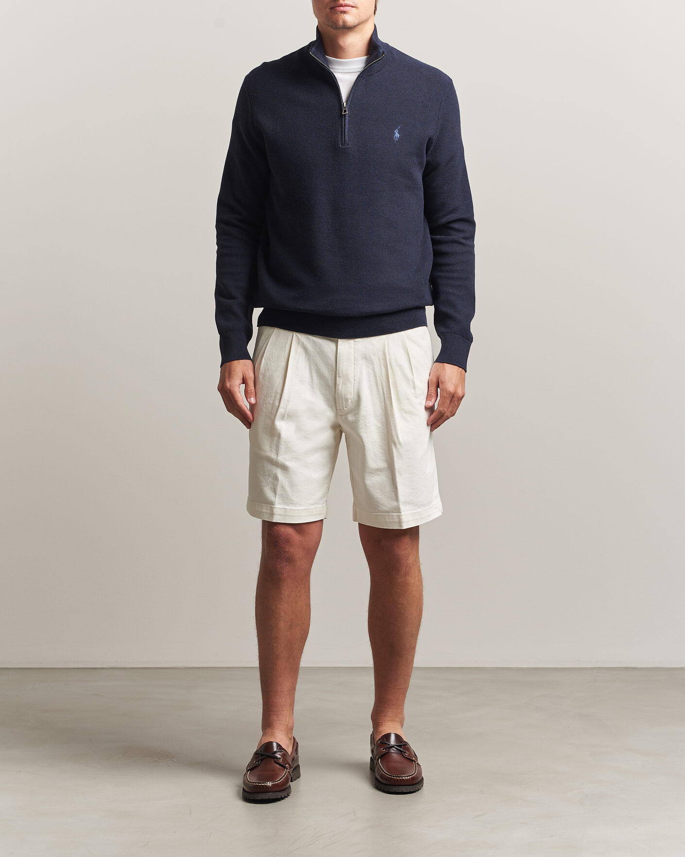 Mies | Puserot | Polo Ralph Lauren | Textued Half-Zip Navy Heather