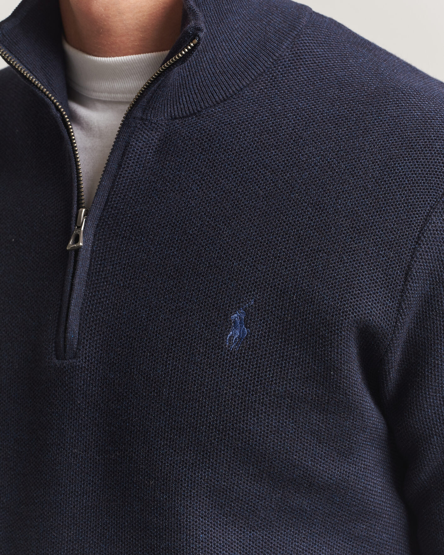 Mies | Puserot | Polo Ralph Lauren | Textued Half-Zip Navy Heather