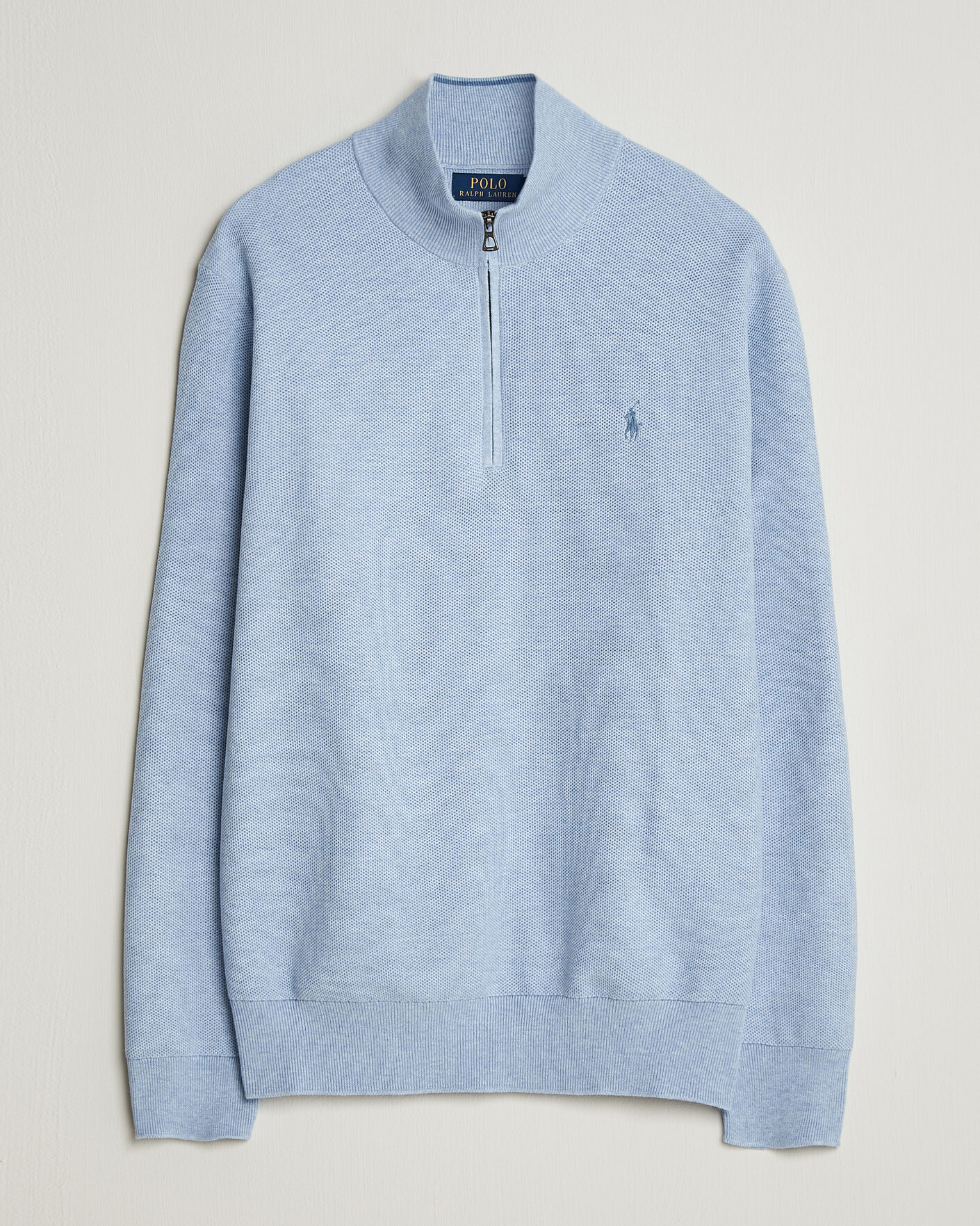 Mies | Puserot | Polo Ralph Lauren | Textured Half-Zip Blue Hyacinth Heather