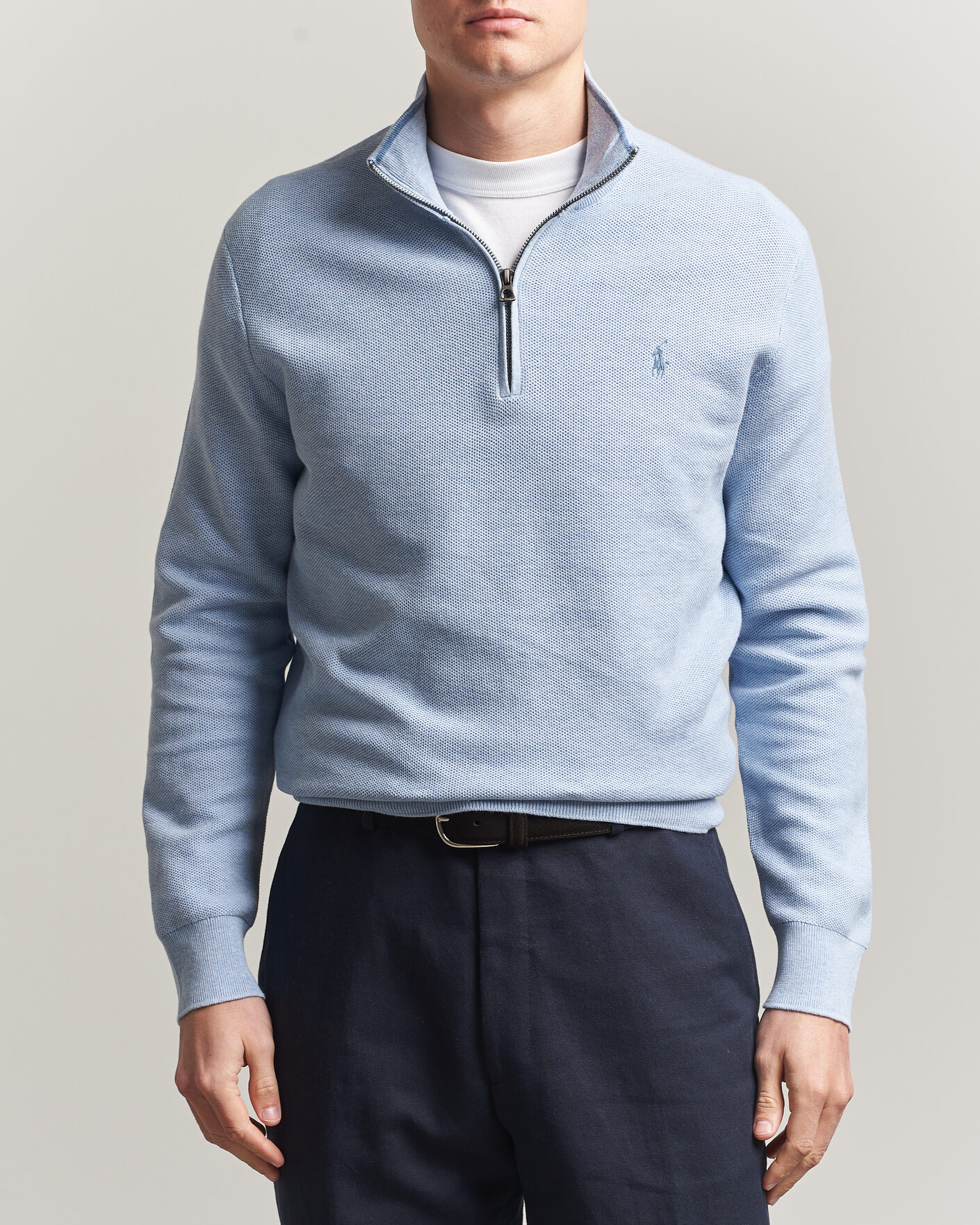 Mies | Puserot | Polo Ralph Lauren | Textued Half-Zip Blue Hyacinth Heather
