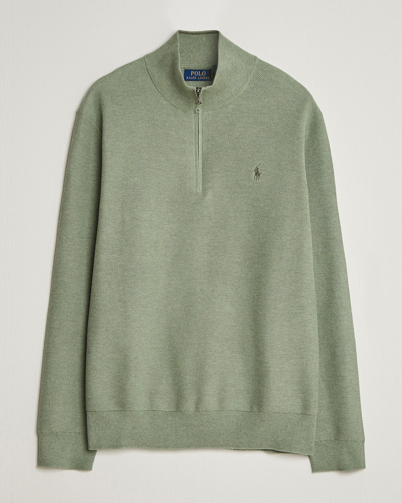 Mies | Puserot | Polo Ralph Lauren | Textured Half-Zip Fern Green Heather