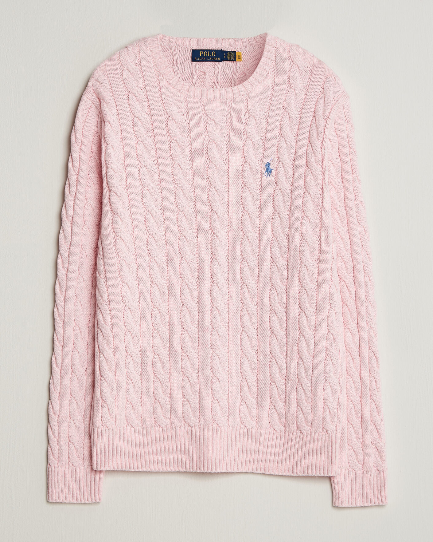 Mies | Puserot | Polo Ralph Lauren | Cotton Cable Pullover Ballet Pink Heather