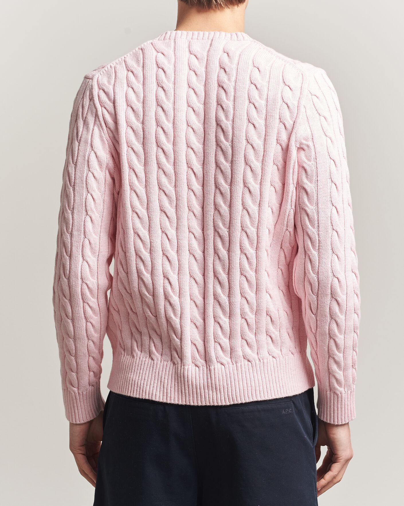 Mies | Puserot | Polo Ralph Lauren | Cotton Cable Pullover Ballet Pink Heather