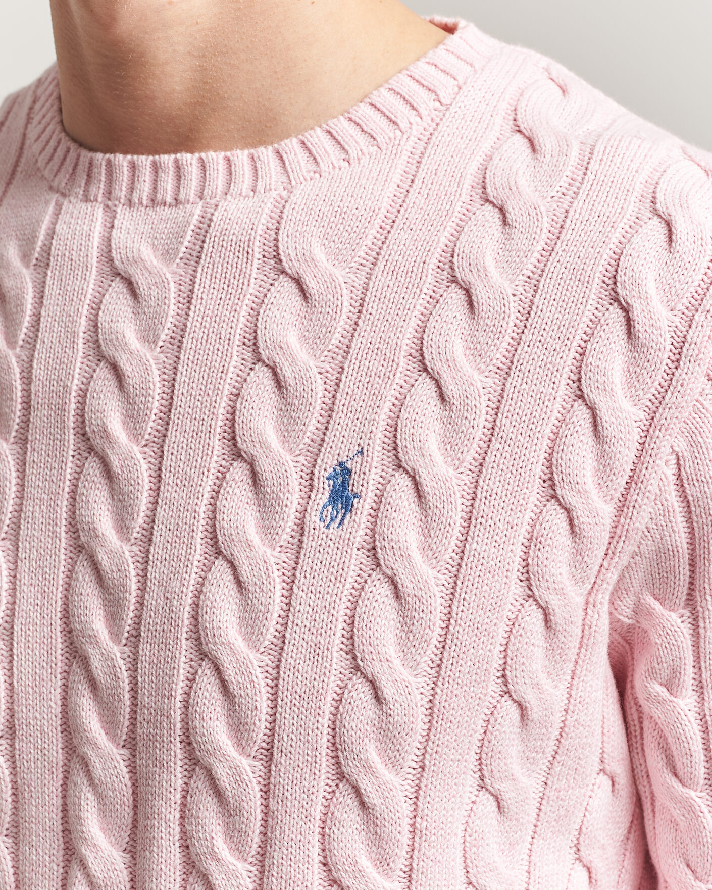 Mies | Puserot | Polo Ralph Lauren | Cotton Cable Pullover Ballet Pink Heather