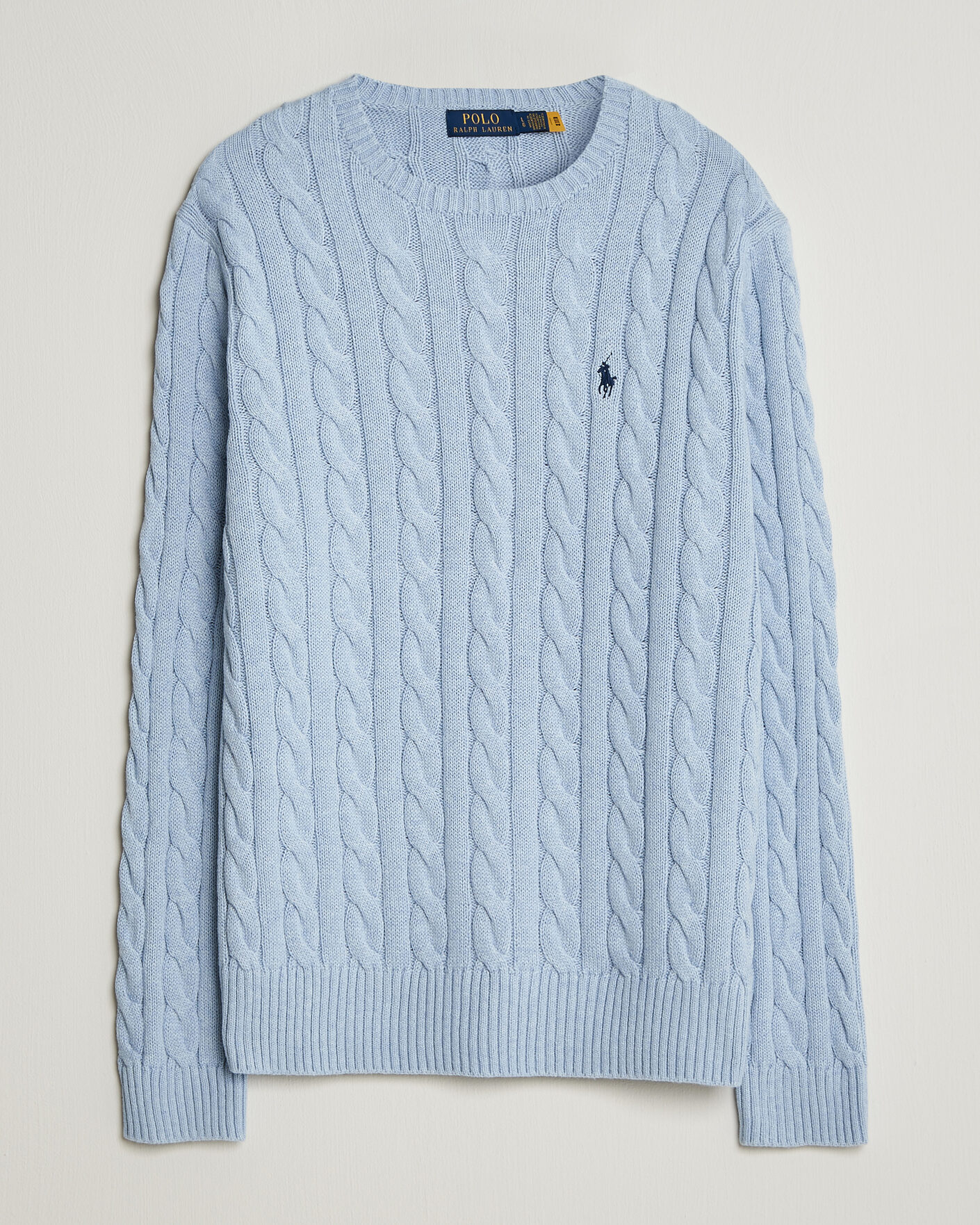 Mies | Puserot | Polo Ralph Lauren | Cotton Cable Pullover Blue Hyacinth Heather