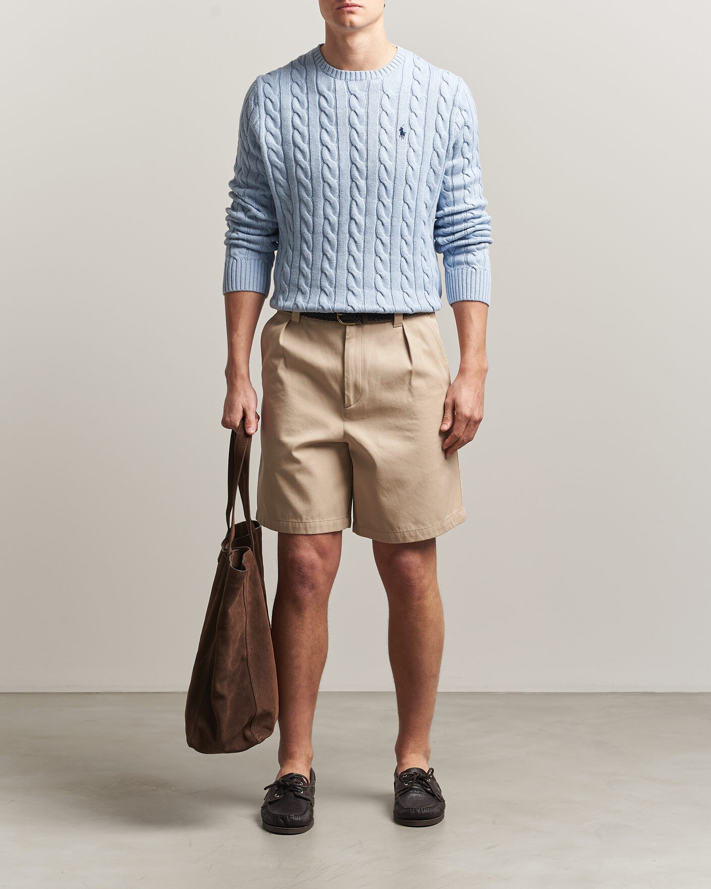 Mies | Puserot | Polo Ralph Lauren | Cotton Cable Pullover Blue Hyacinth Heather