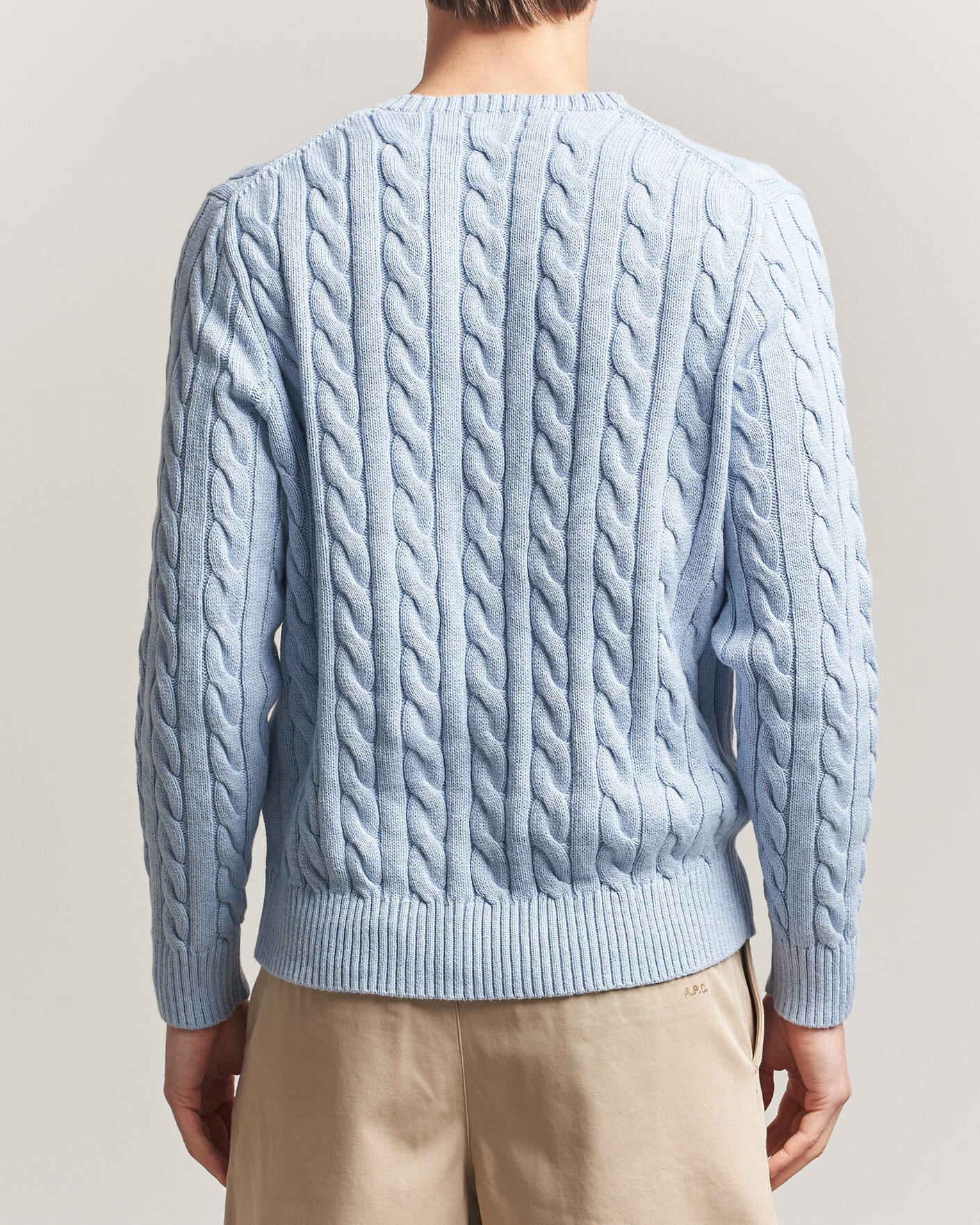 Mies | Puserot | Polo Ralph Lauren | Cotton Cable Pullover Blue Hyacinth Heather